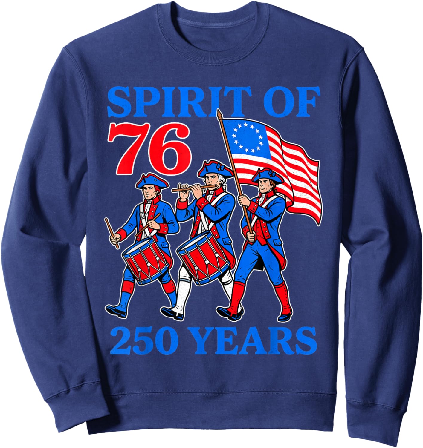 Spirit of 76 Vintage 4th of July Sweatshirt - Sweatshirt | Navy
