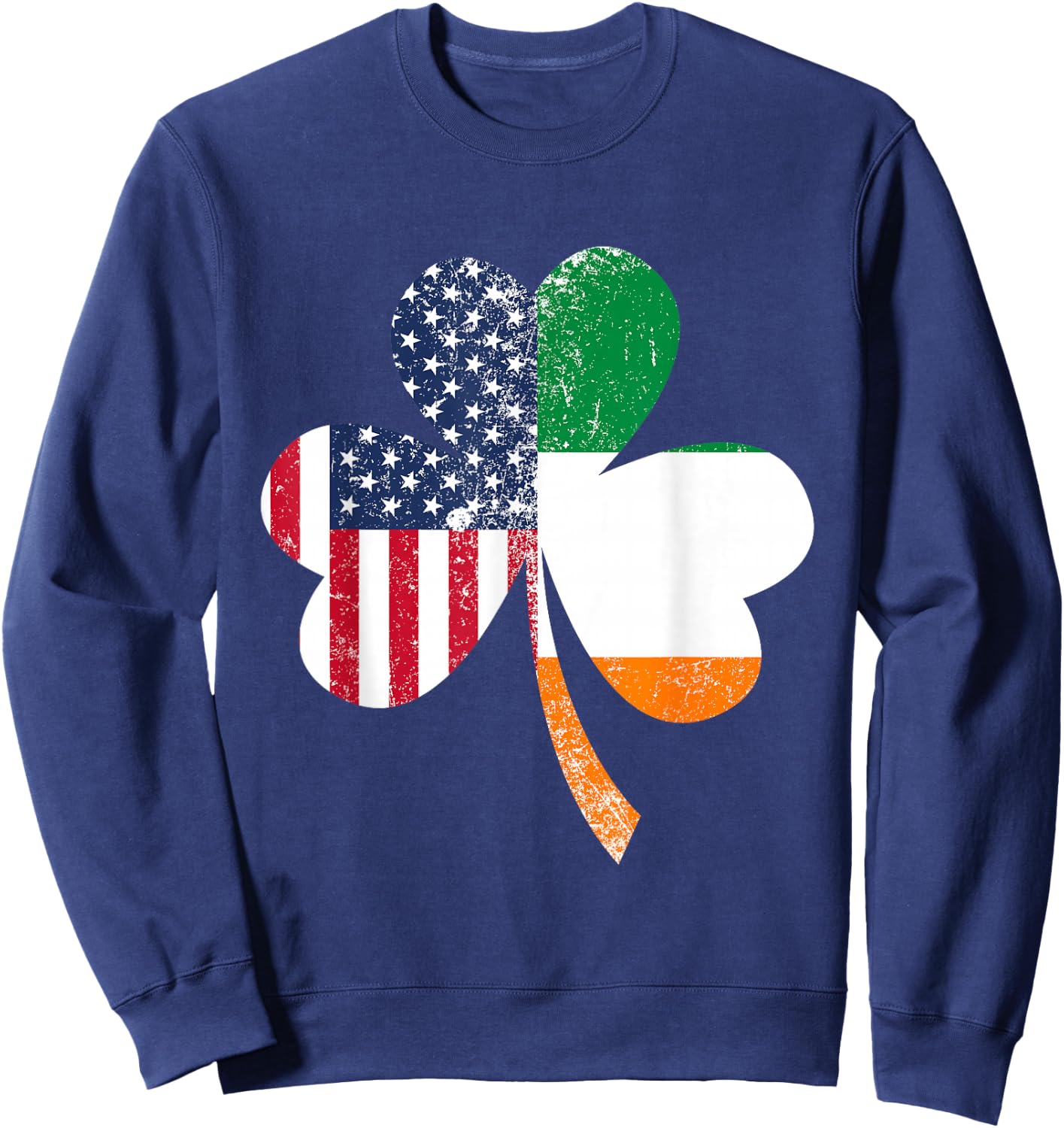 USA Flag US Irish Flag Gifts Ireland Sweatshirt - Sweatshirt | Navy