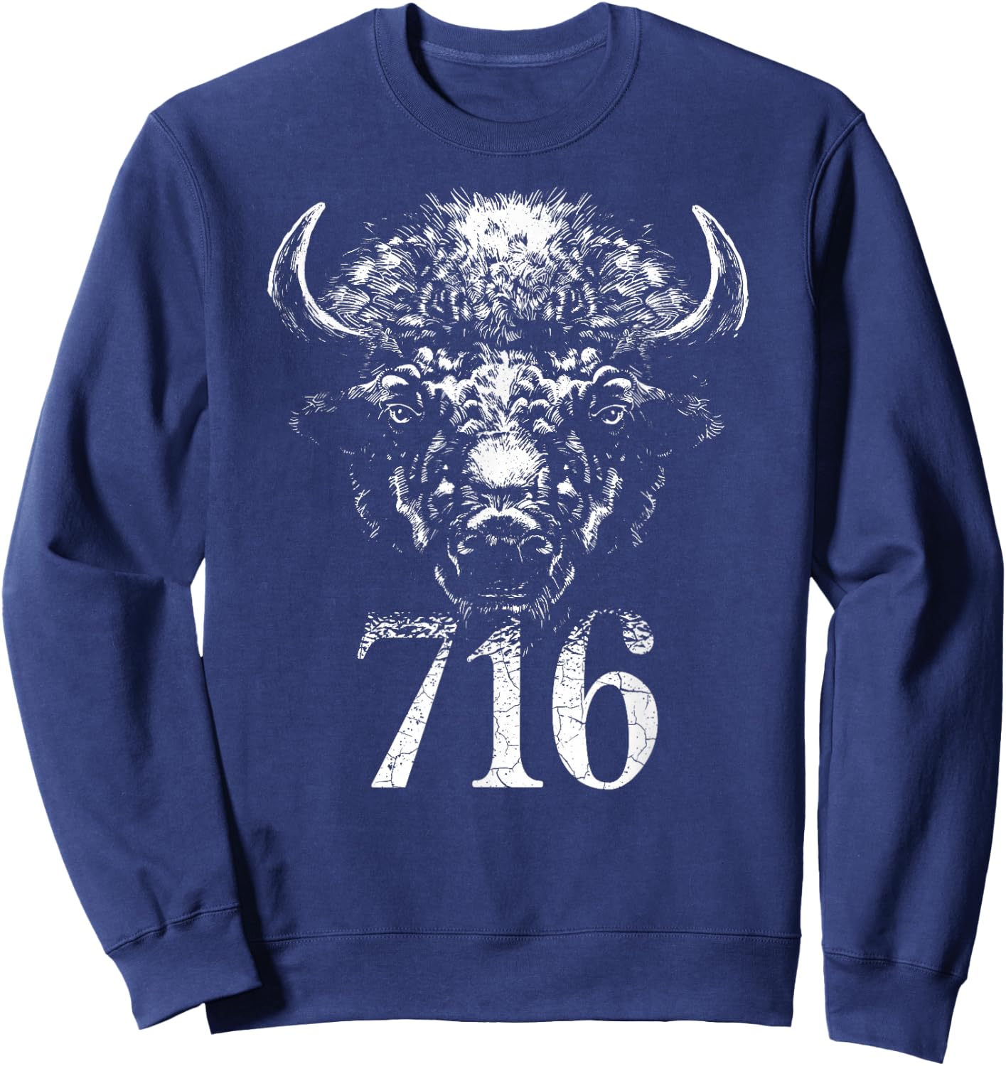 Buffalo 716 – Home BFLO NY Western New York Sweatshirt - Sweatshirt | Navy