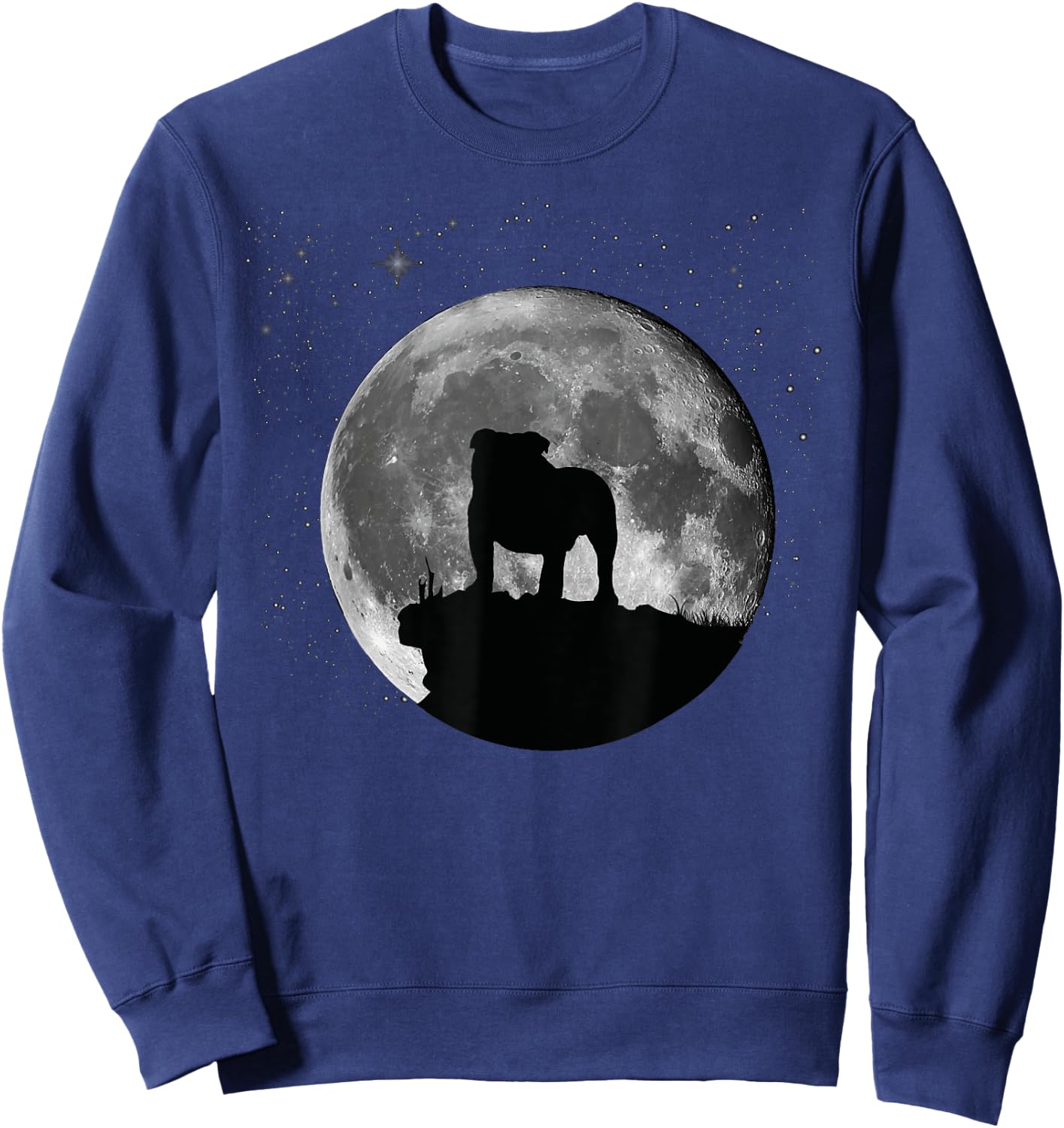 English Bulldog British Bulldog Men Women Kids Sweatshirt - Sweatshirt | Navy