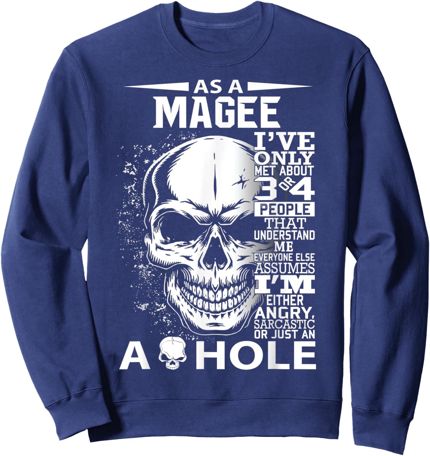 MAGEE Definition Personalized custom name loving kind Sweatshirt - Sweatshirt | Navy