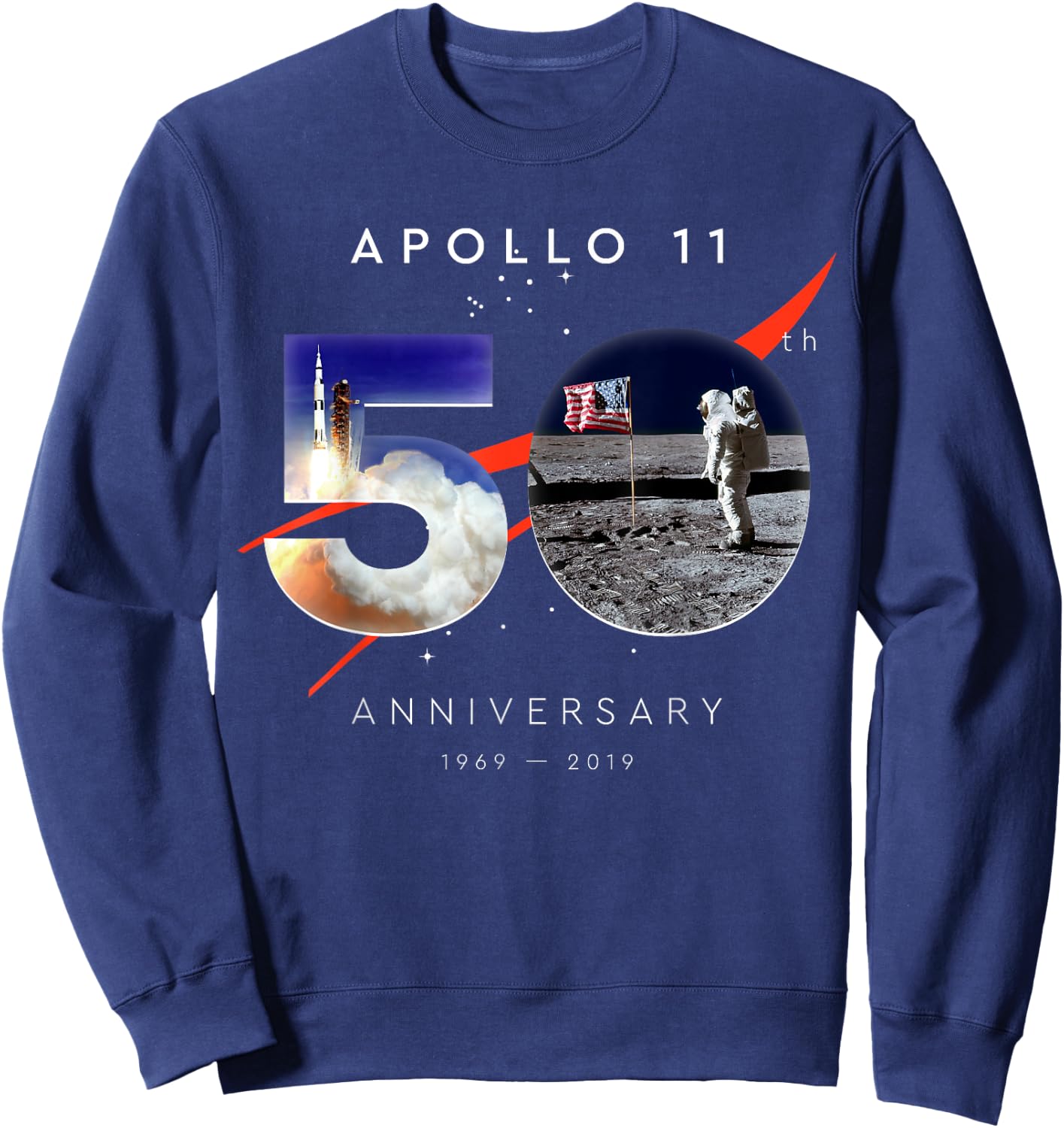 Apollo 11 50th Anniversary Shirt Moon Landing July 20, 1969 Sweatshirt - Sweatshirt | Navy