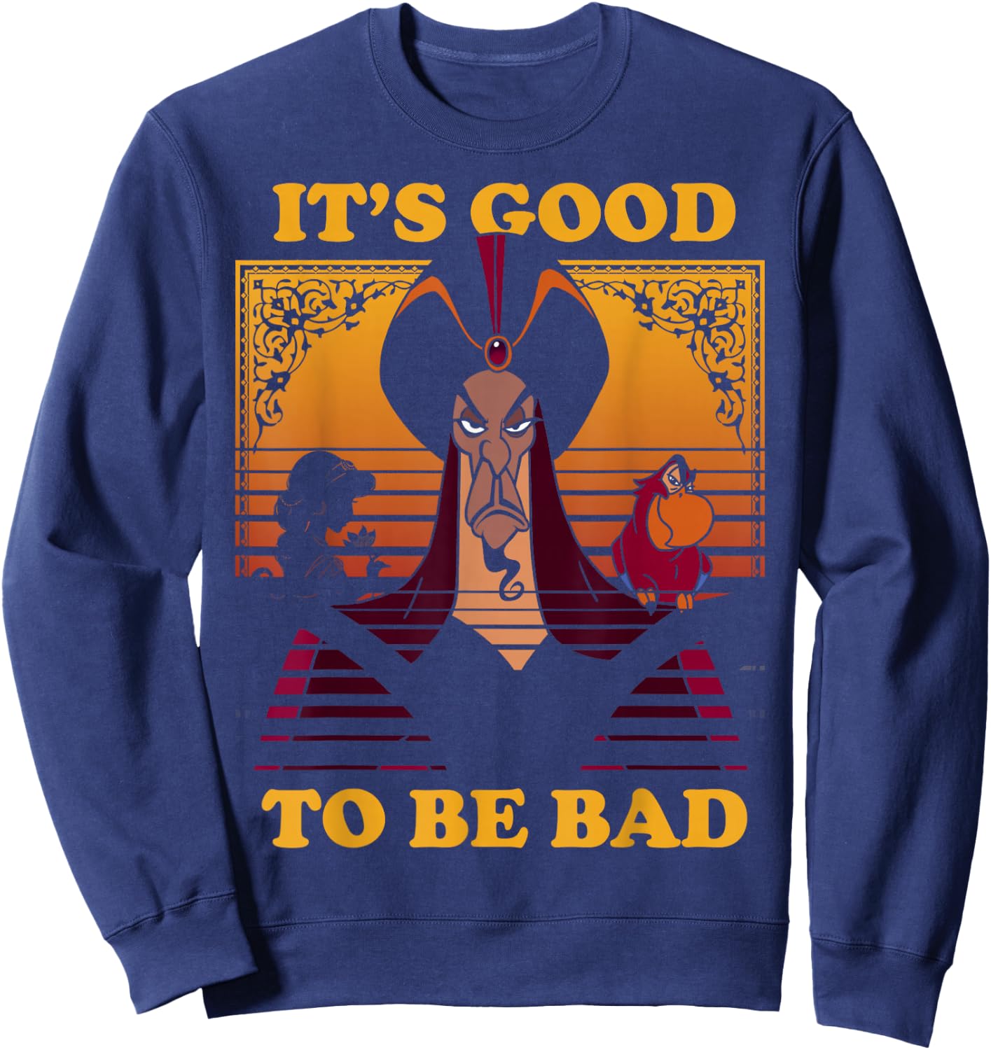 Disney Aladdin Jafar Good To Be Bad Dusk Colors Sweatshirt - Sweatshirt | Navy