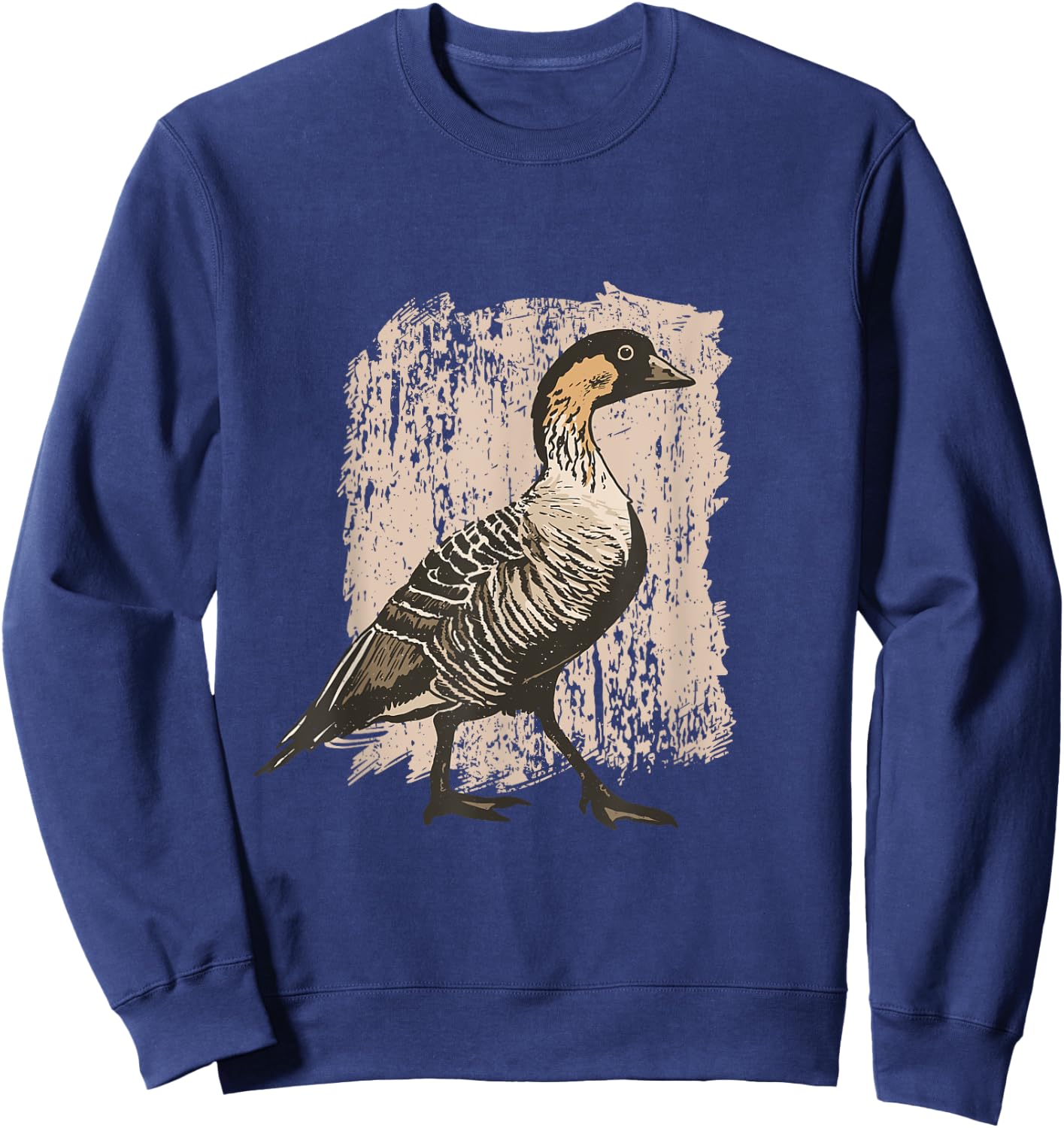 Hawaiian Bird Goose Lover Art Sweatshirt - Sweatshirt | Navy