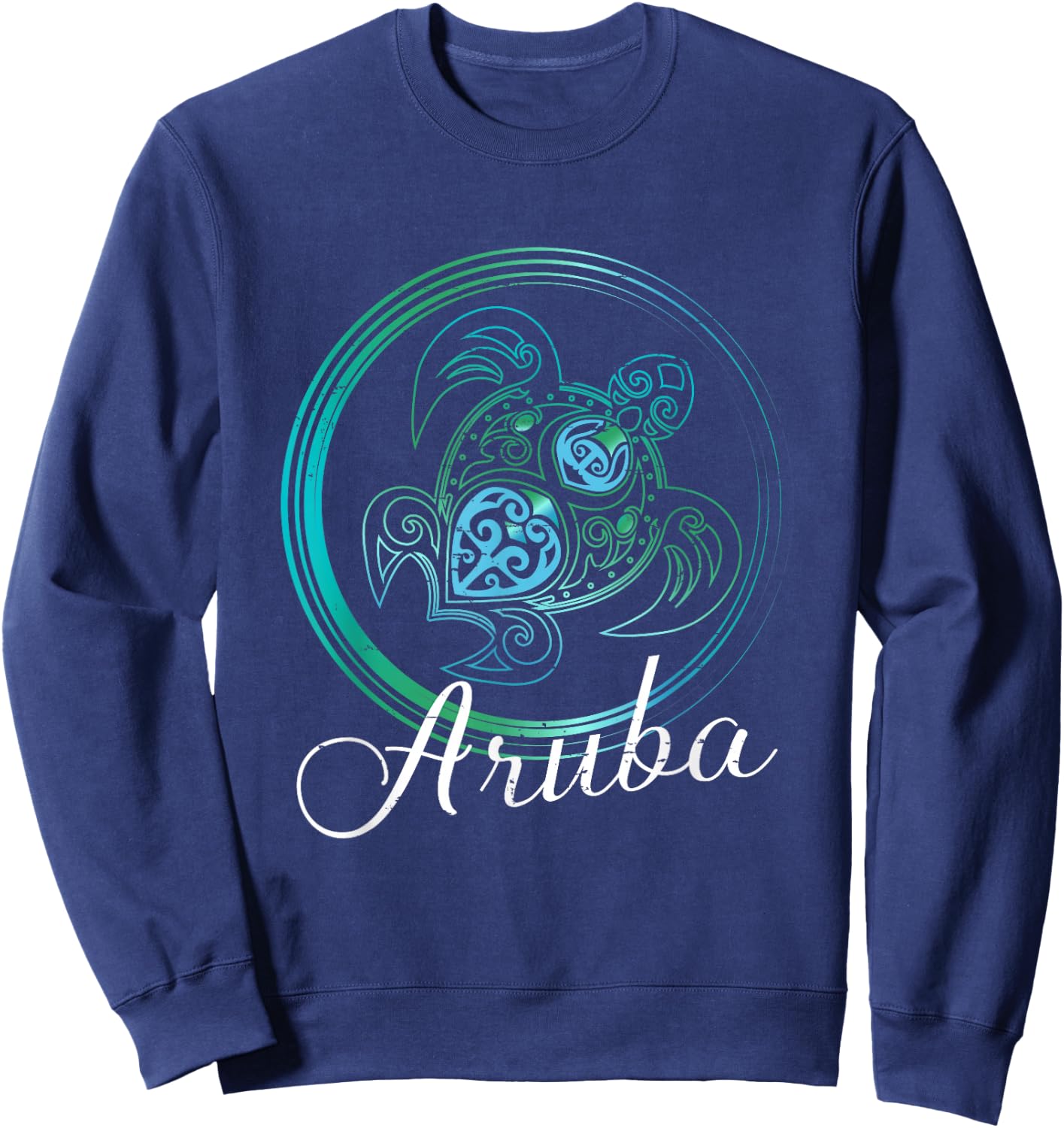 Aruba Tribal Turtle Souvenir Gift Sweatshirt - Sweatshirt | Navy