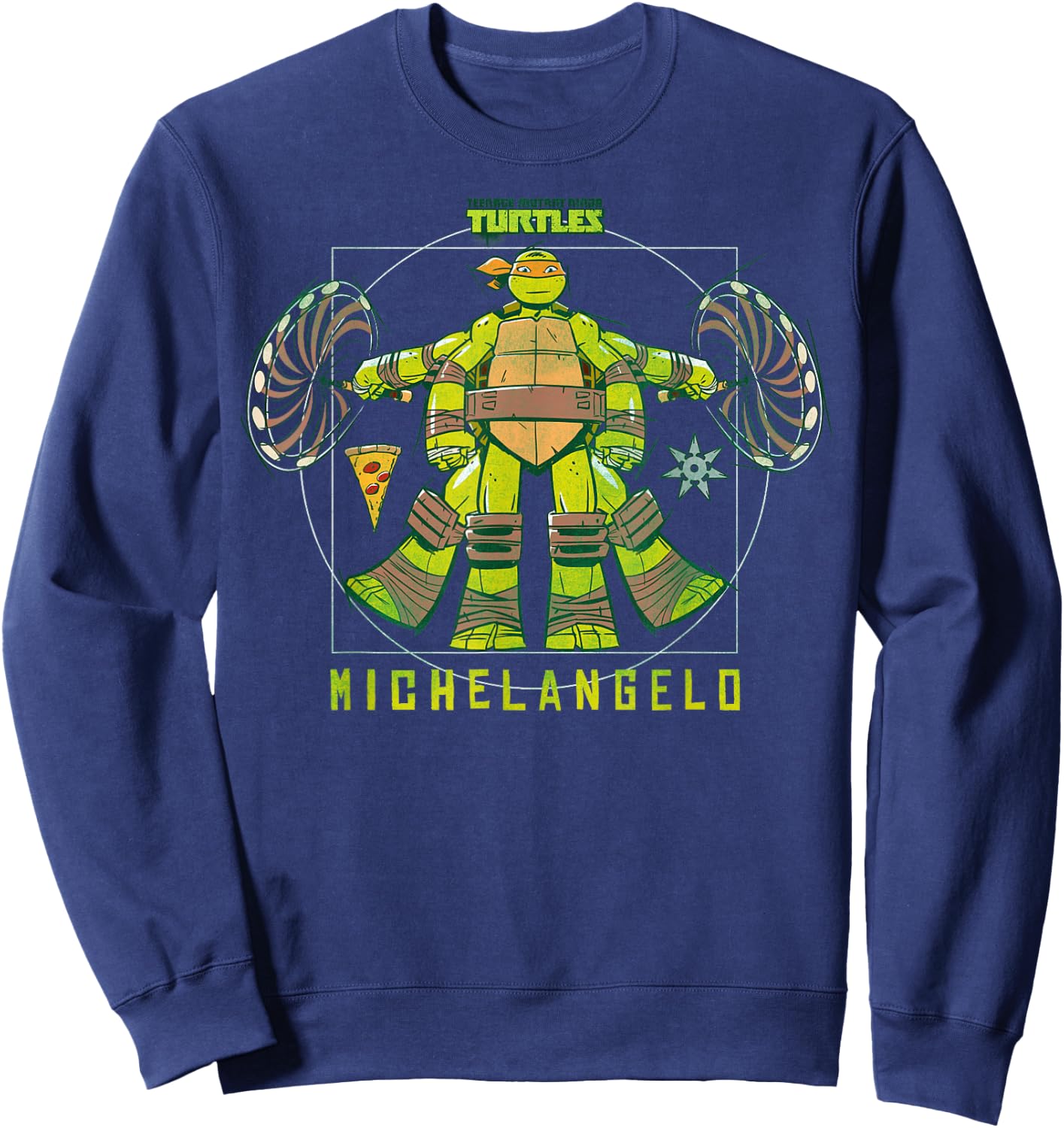 Teenage Mutant Ninja Turtles Michelangelo Anthropometry Sweatshirt - Sweatshirt | Navy