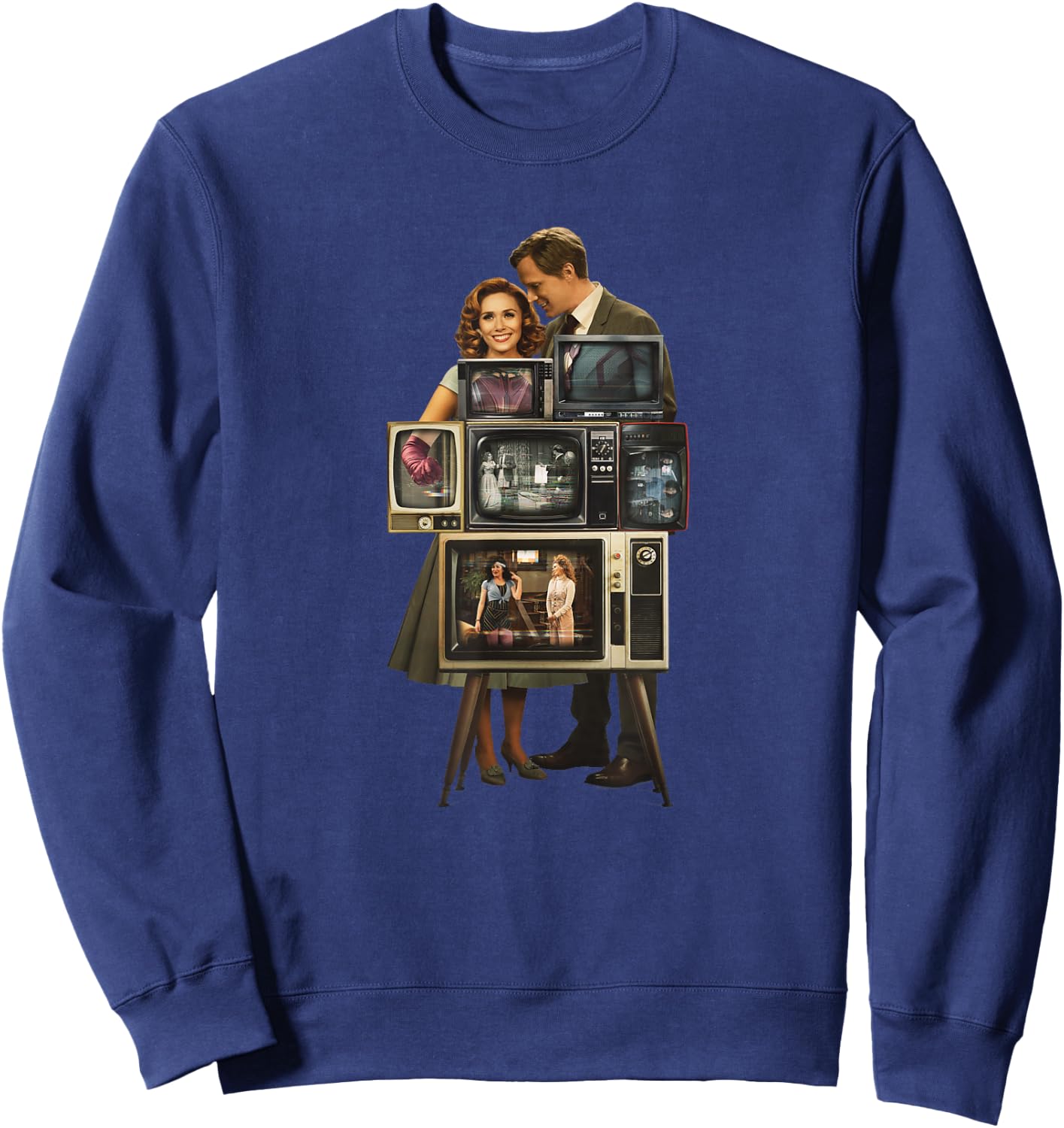 Marvel WandaVision Wanda & Vision Behind the TV Screens Sweatshirt - Sweatshirt | Navy