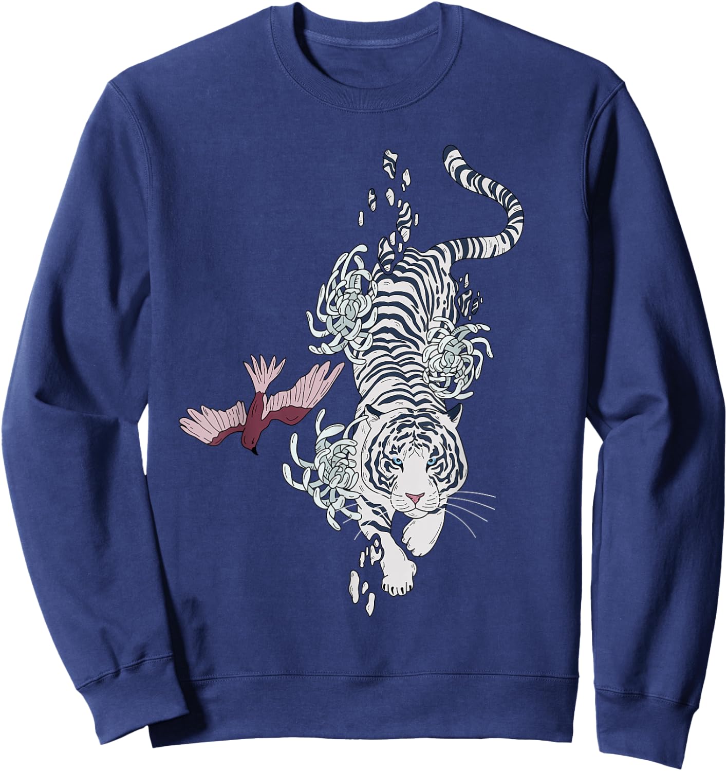 Unique Japanese spirit Tiger | My spirit Animal Sweatshirt - Sweatshirt | Navy