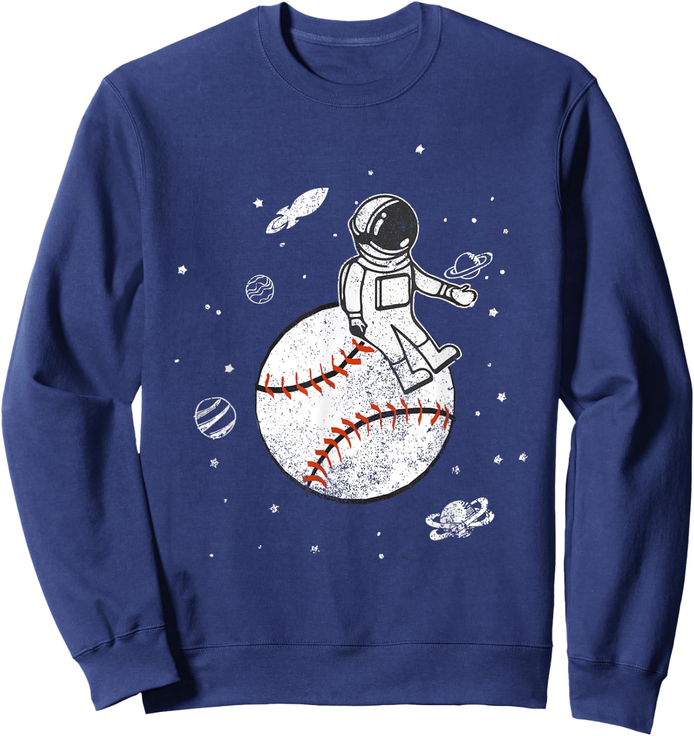 My Game Is Out Of This World! Baseball Spaceman Sweatshirt - Sweatshirt | Navy