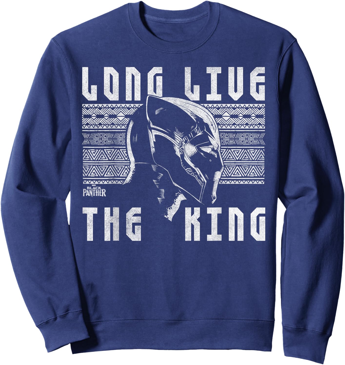 Marvel Black Panther Long Live Urban King Graphic Sweatshirt - Sweatshirt | Navy