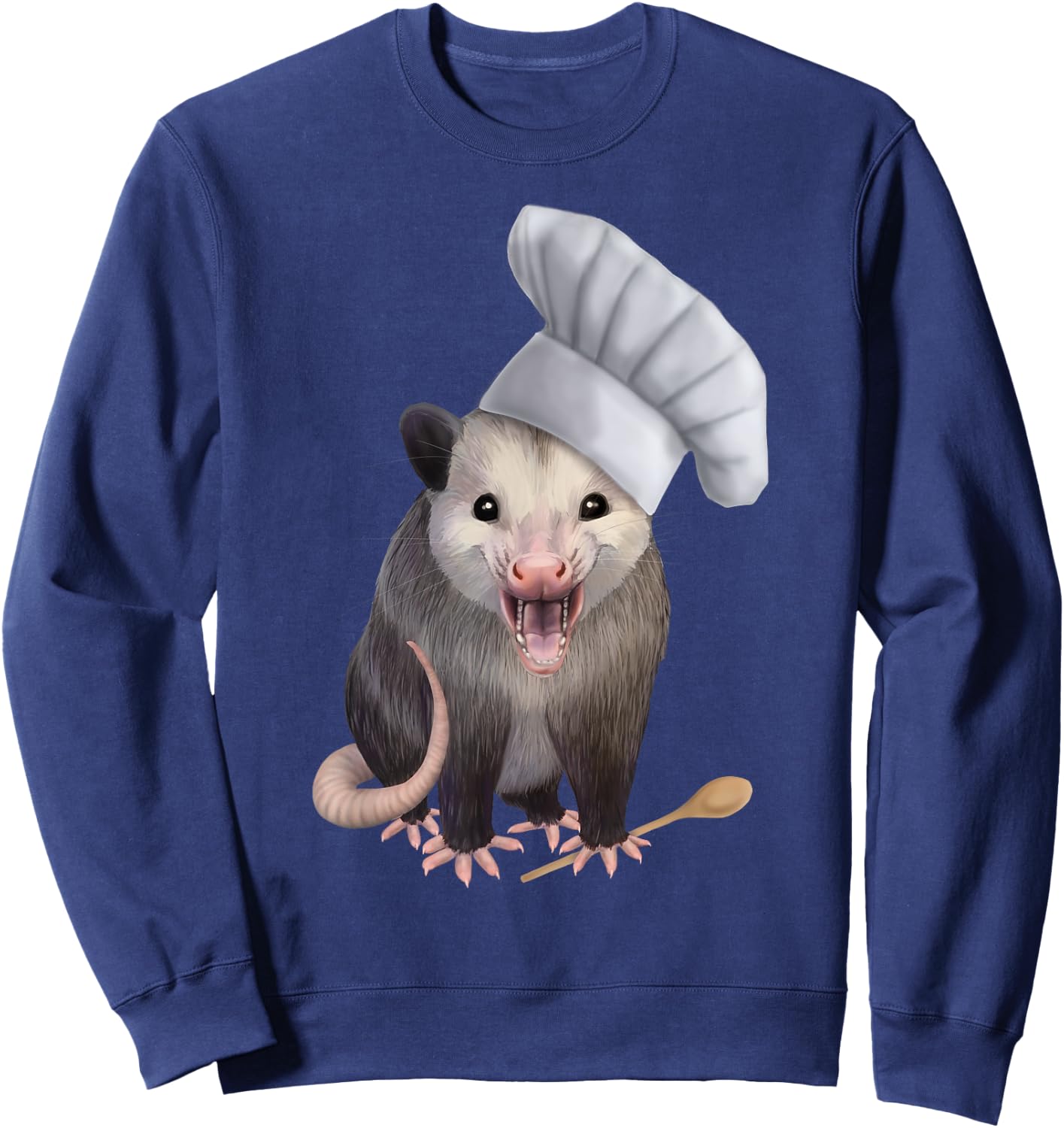 Chef Opossum - cute possum in a chefs hat Sweatshirt - Sweatshirt | Navy