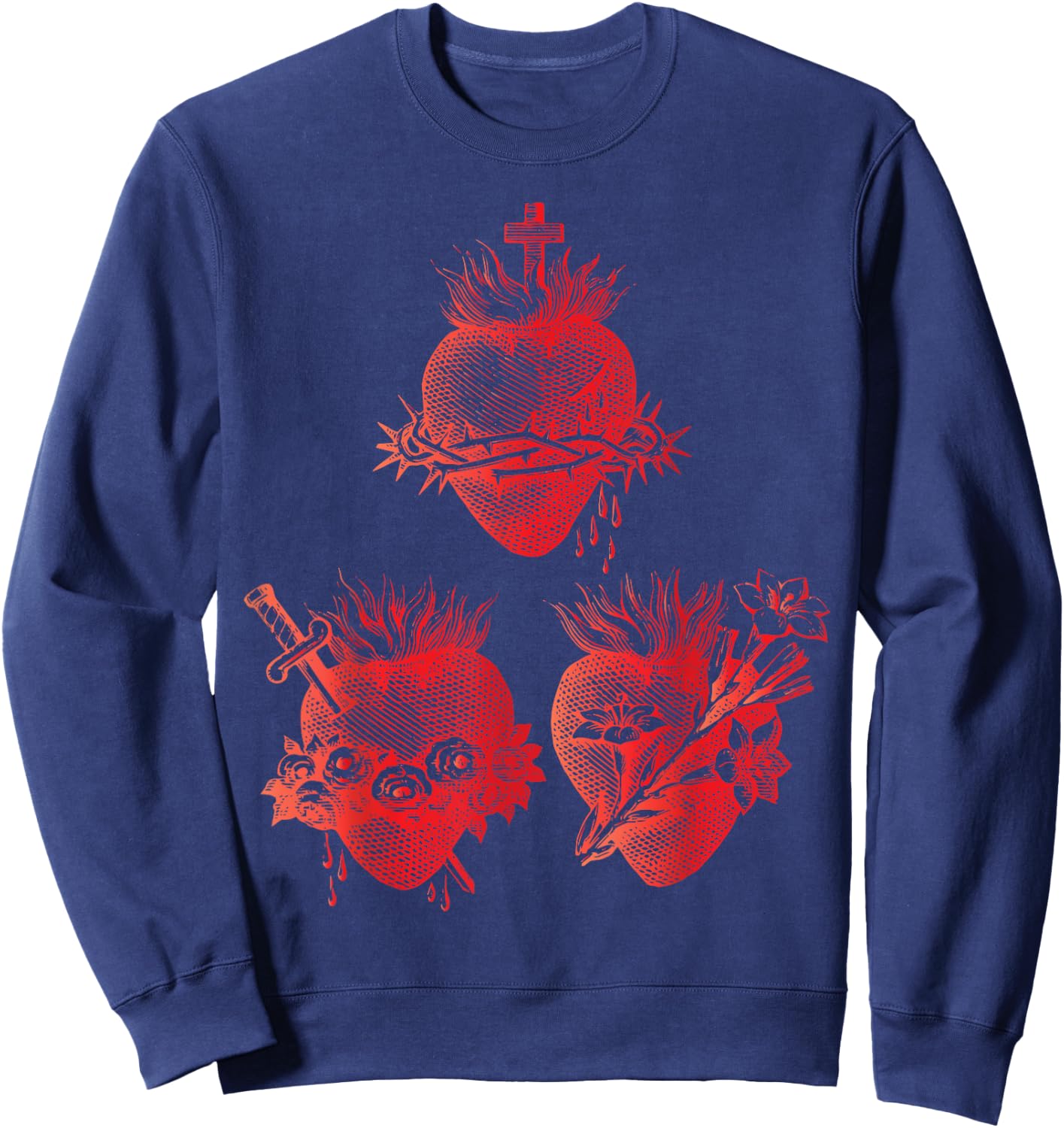Sacred Heart of Jesus and Immaculate Heart of Mary Joseph 2R Sweatshirt - Sweatshirt | Navy