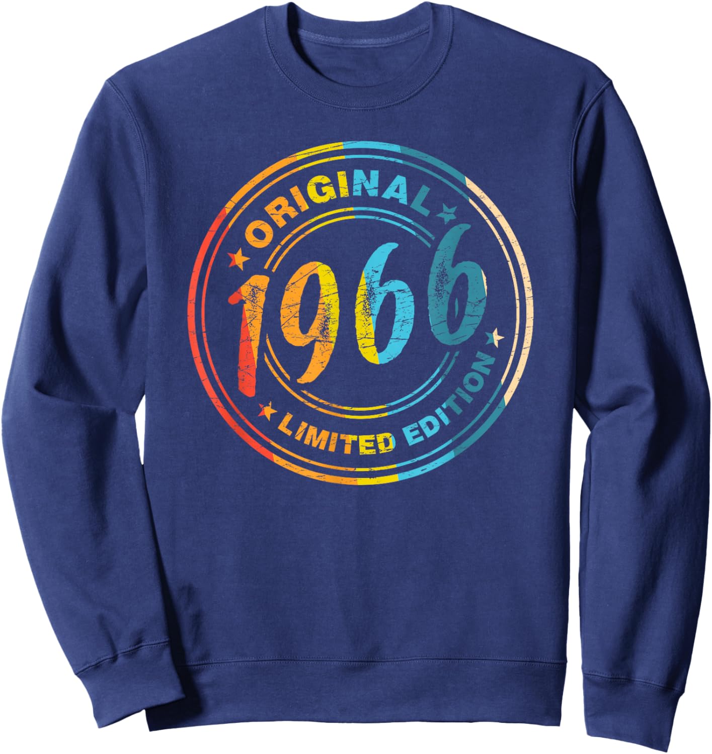 60th Birthday Retro Vintage 1966 Men Women Sweatshirt - Sweatshirt | Navy