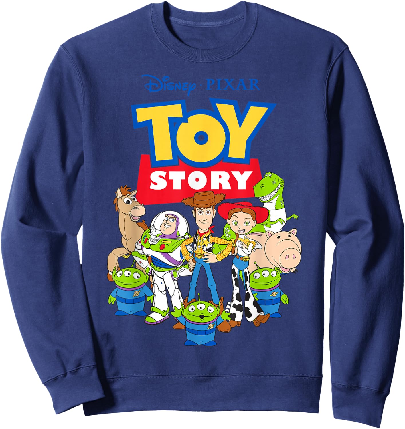 Disney Pixar Toy Story Buzz Woody Jessie Graphic Sweatshirt - Sweatshirt | Navy