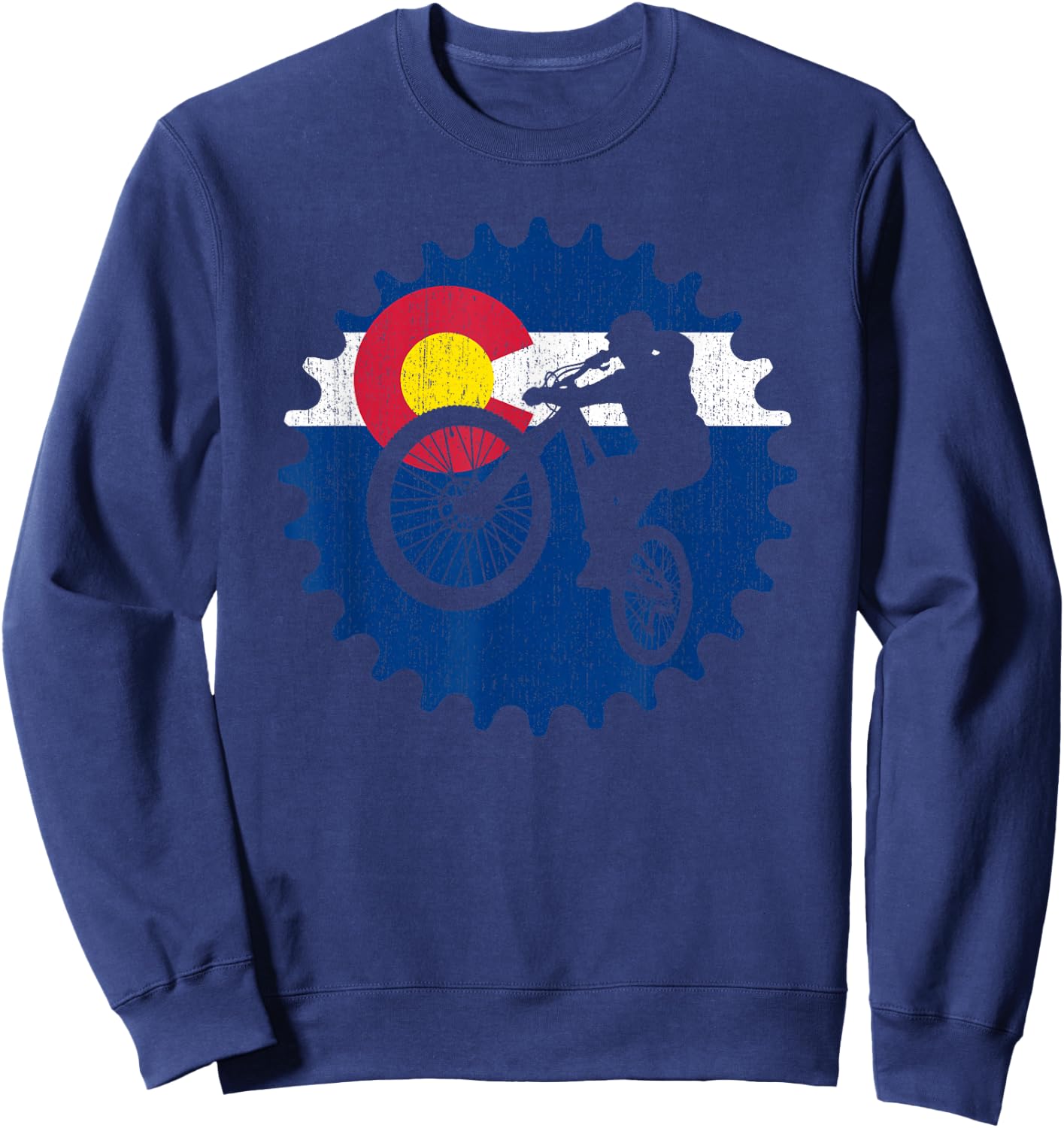 Mountain Bike Colorado Biking MTB Sweatshirt - Sweatshirt | Navy