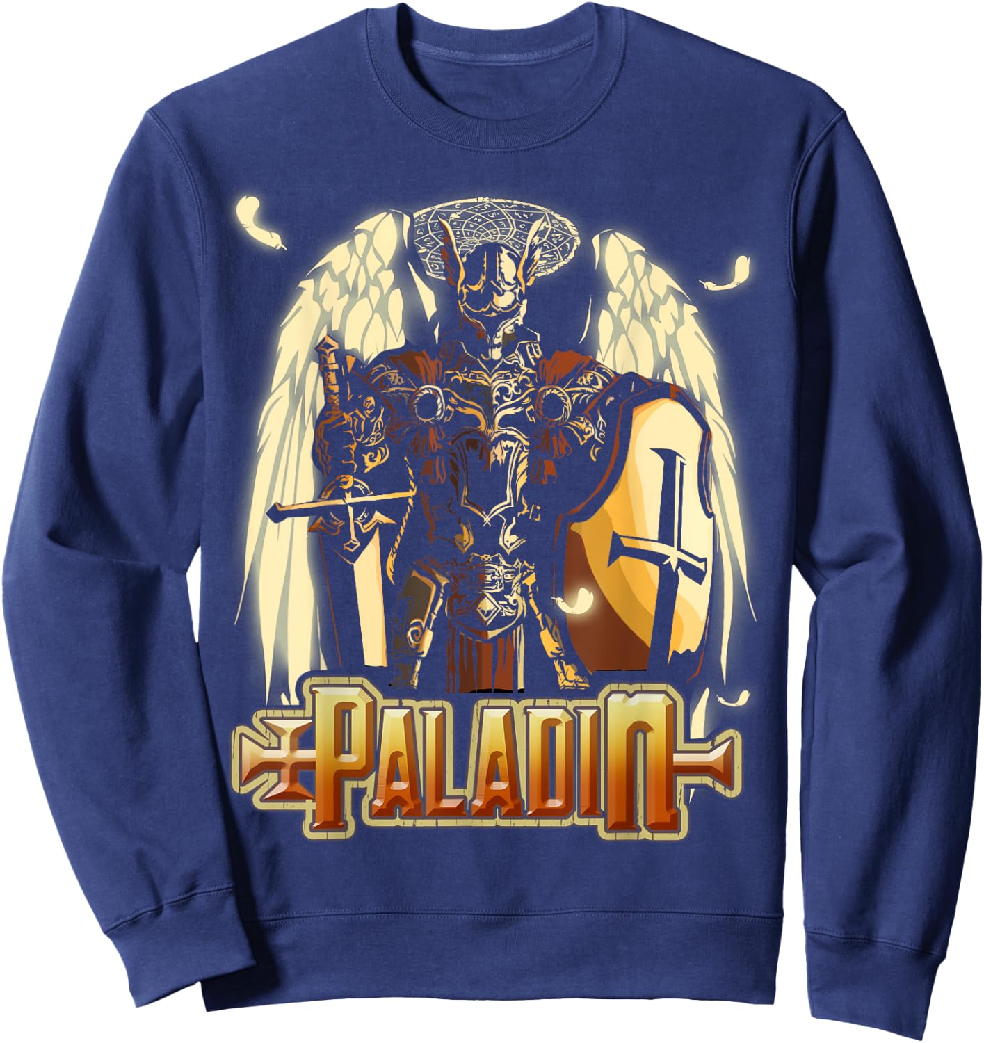 Paladin Fantasy D20 Roleplaying Tabletop RPG Gamer Graphic Sweatshirt - Sweatshirt | Navy