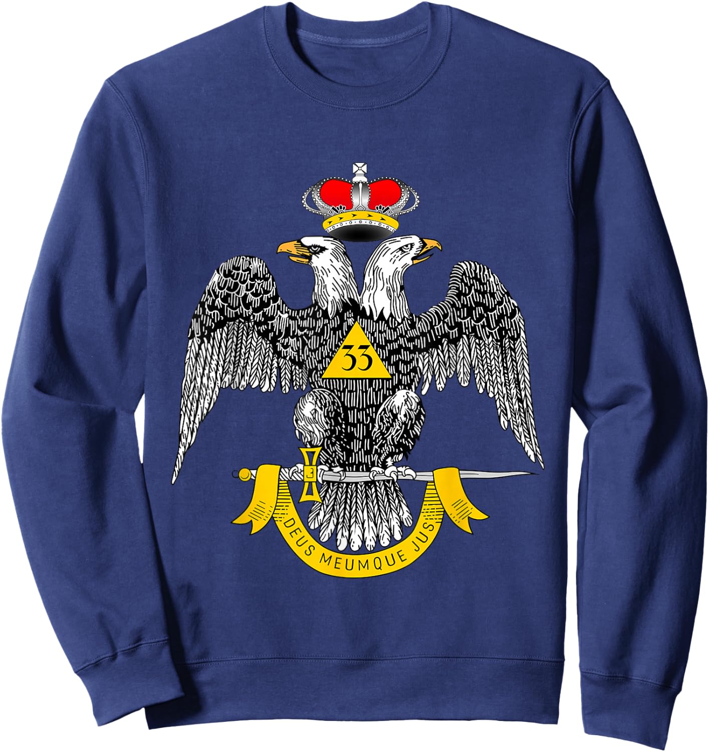 33rd Degree Mason T Shirt Masonic Scottish Rite Down Sweatshirt - Sweatshirt | Navy