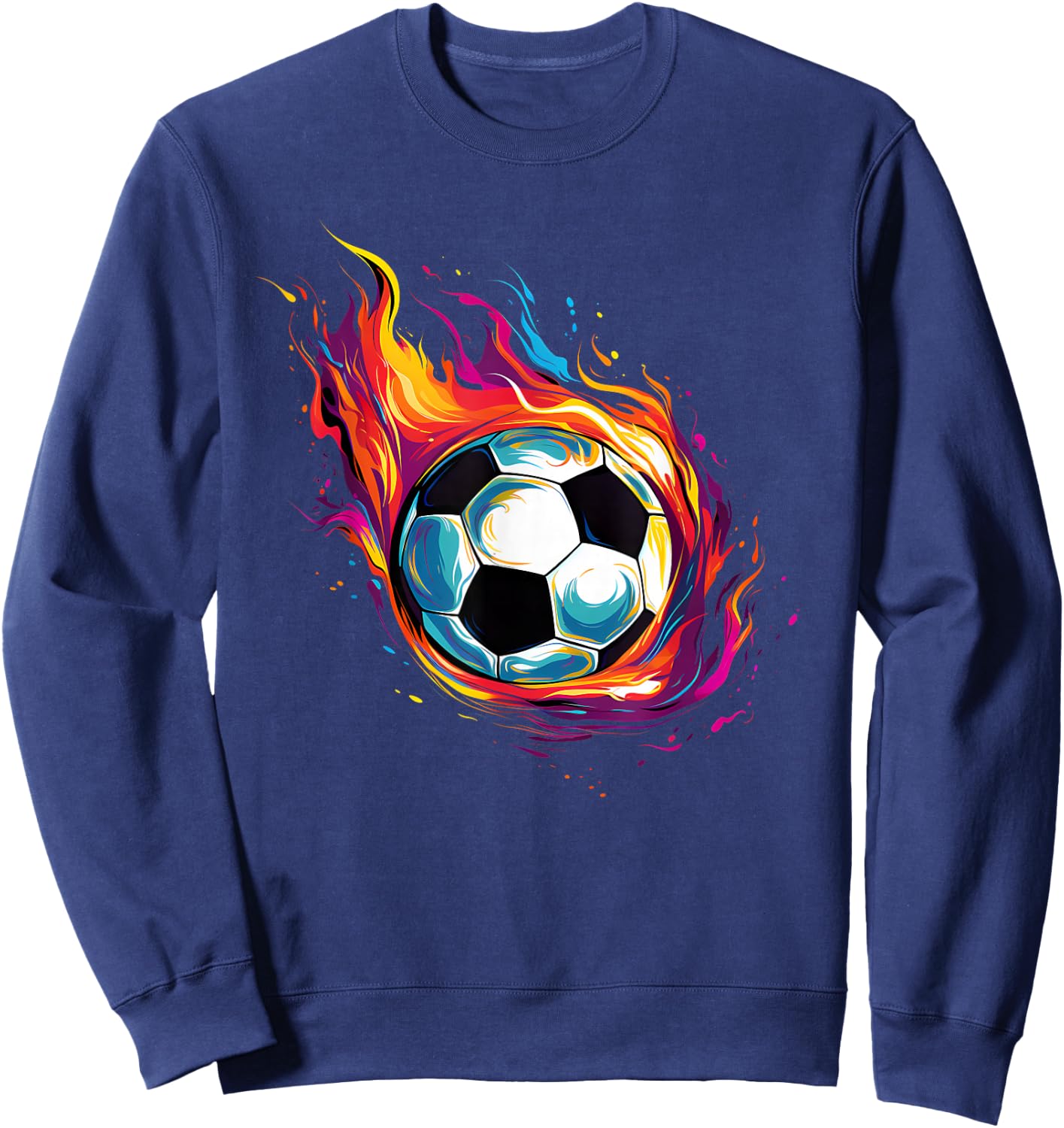 Colorful Soccer Ball Sweatshirt - Sweatshirt | Navy