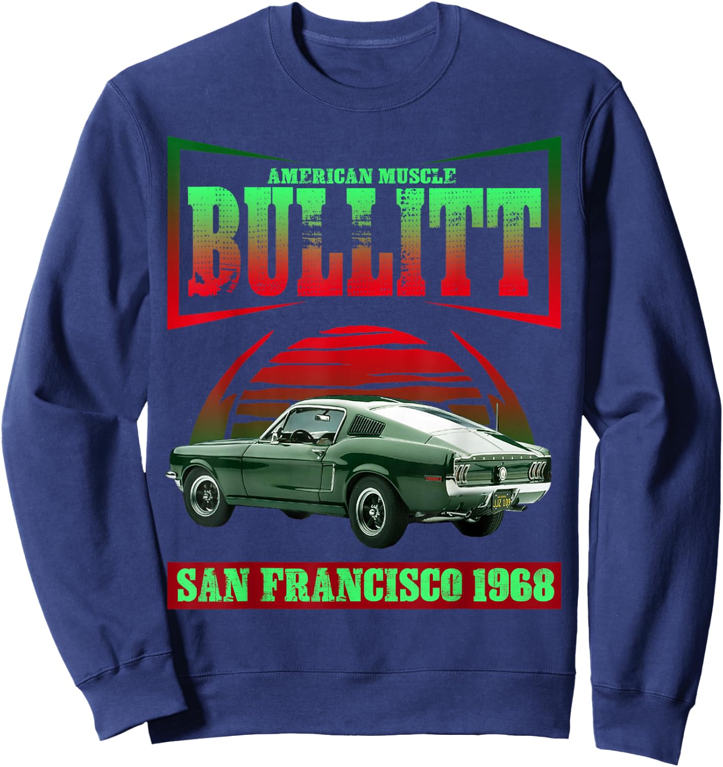 American muscle car bullitt Sweatshirt - Sweatshirt | Navy