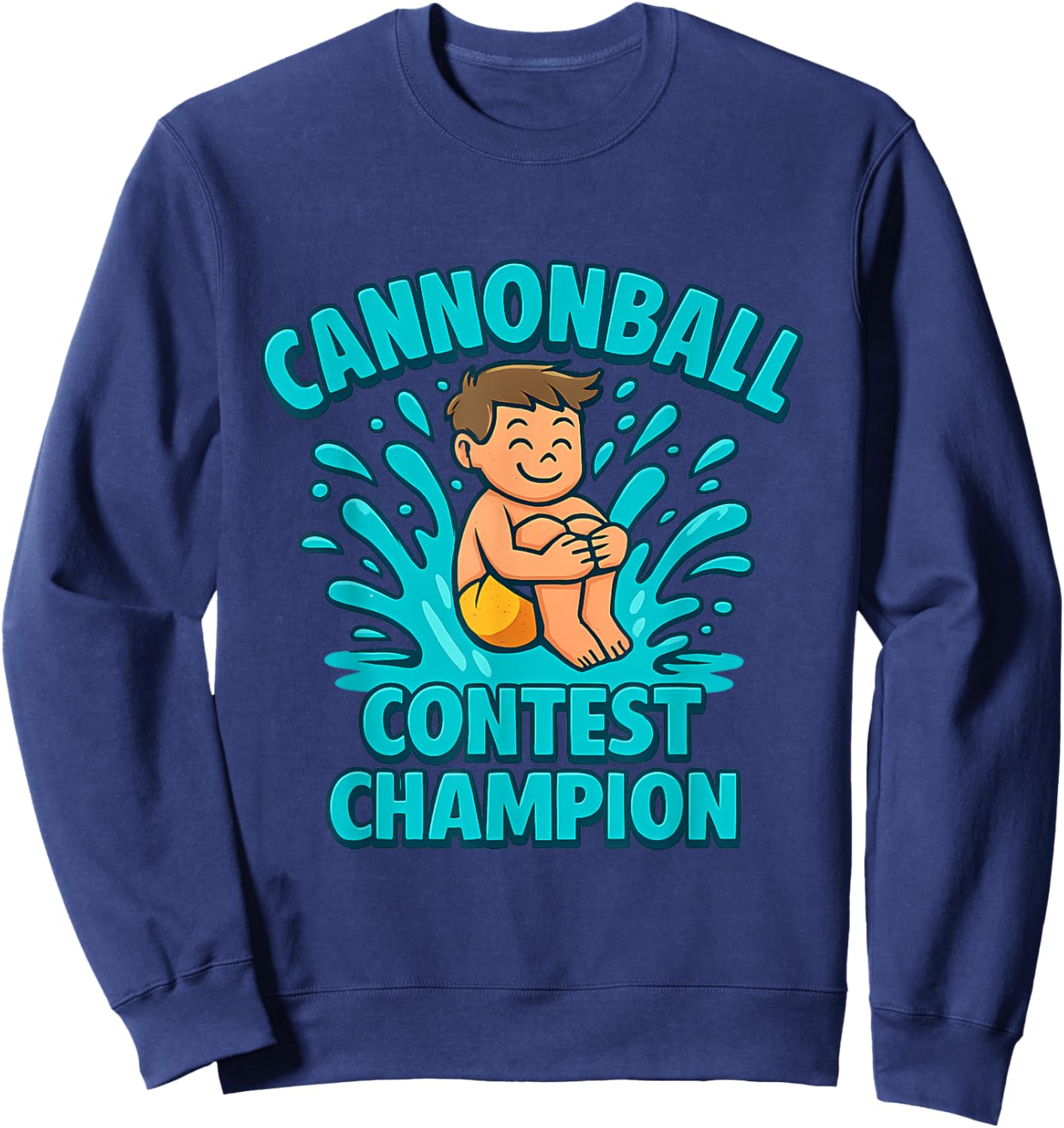 Summer Cannonball Contest Champion Beach Squad Graphic Sweatshirt - Sweatshirt | Navy