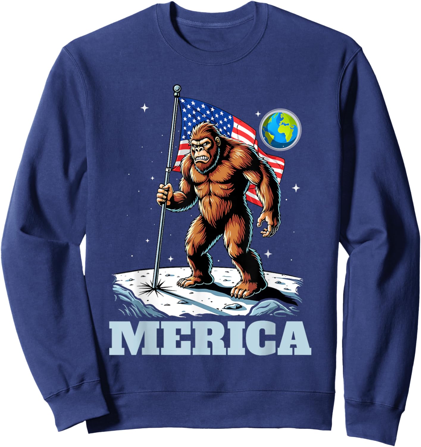 Merica - USA American Flag 4th Of July Fourth Sweatshirt - Sweatshirt | Navy
