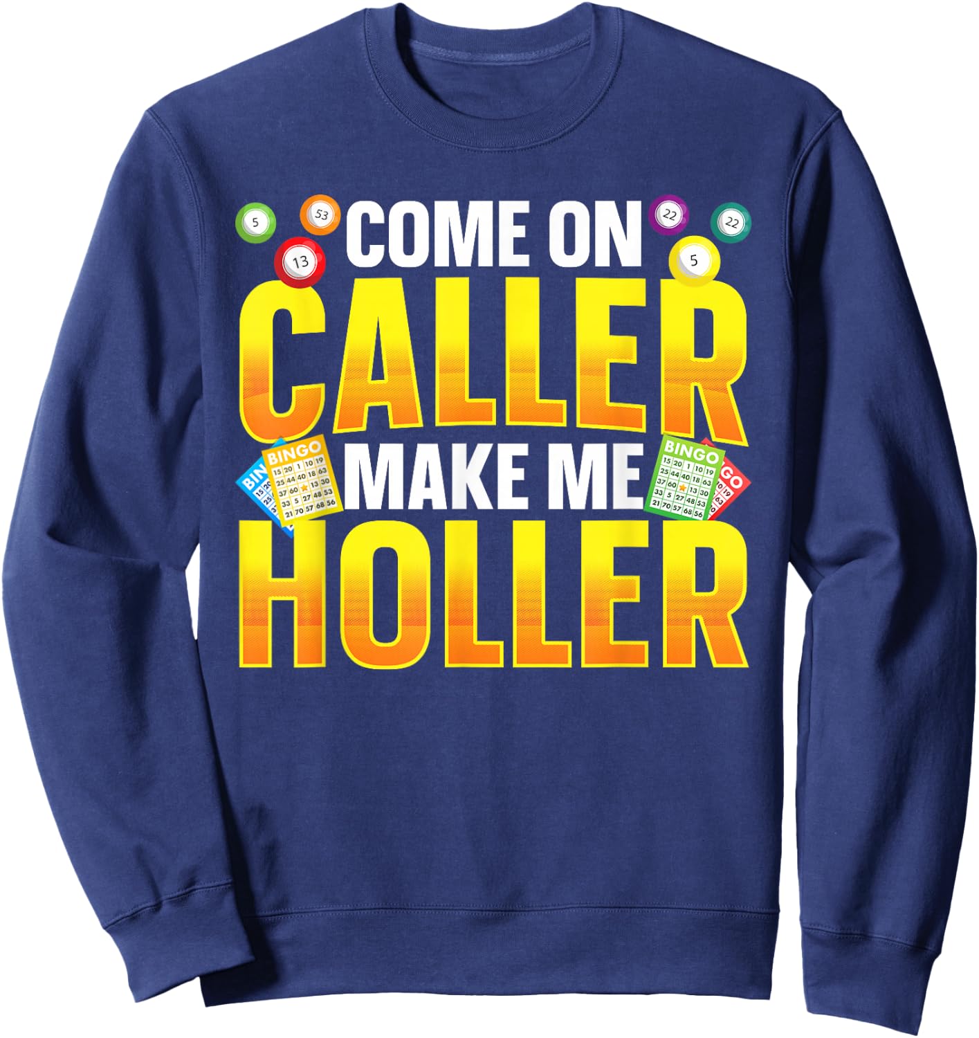 Best Bingo Art Women Gamble Bingo Lover Bingo Player Sweatshirt - Sweatshirt | Navy