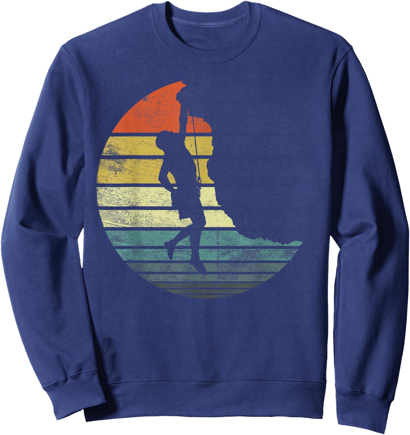 Climber Gifts Funny Rock Climbing Retro Vintage Bouldering Sweatshirt - Sweatshirt | Navy