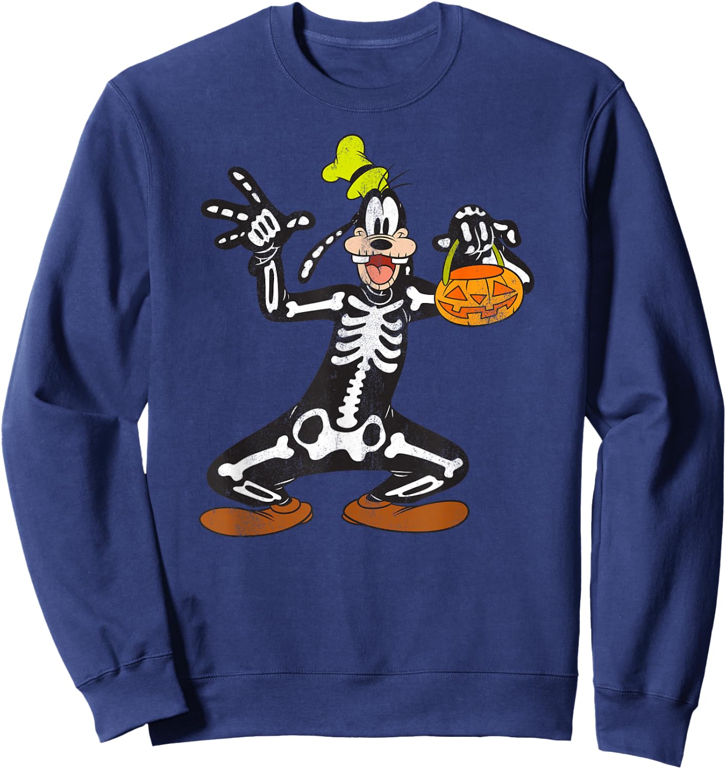Disney - Goofy Skeleton Halloween Sweatshirt - Sweatshirt | Navy
