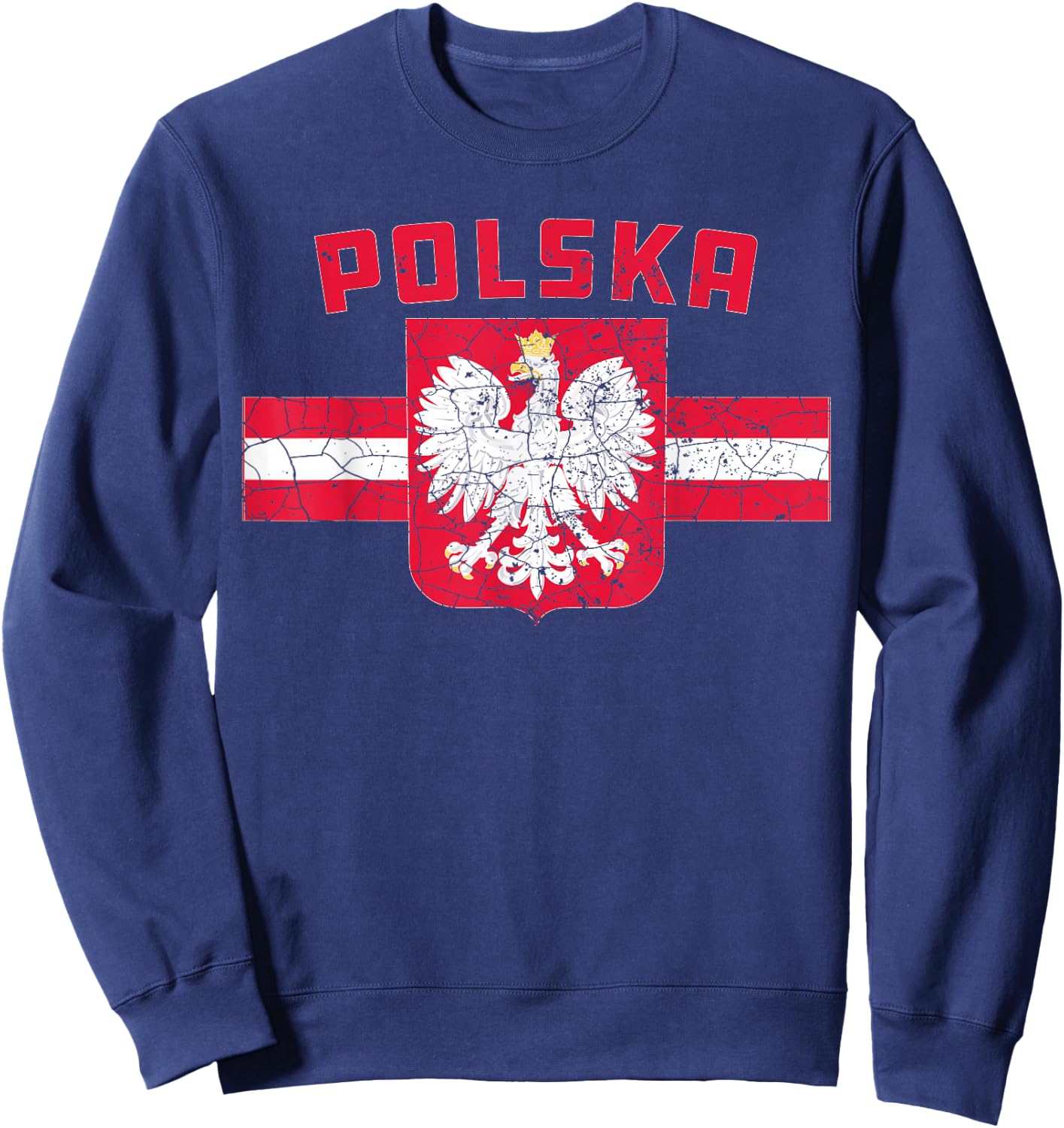 Polnisches polnisches Erbe Orzel Bialy White Eagle Poland Flag - Men's Black Short Sleeve Classic Fit - Small Sweatshirt - Sweatshirt | Navy