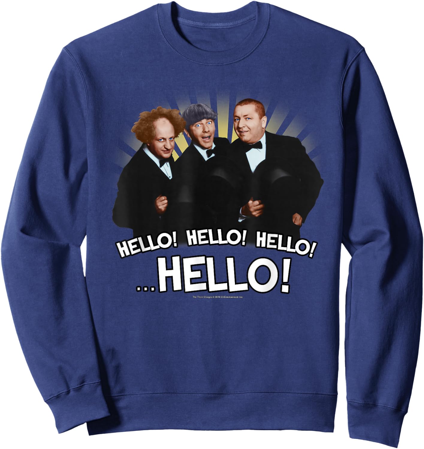 TTS- The Three Stooges Hello! Hello! Hello! ...Hello! Sweatshirt - Sweatshirt | Navy