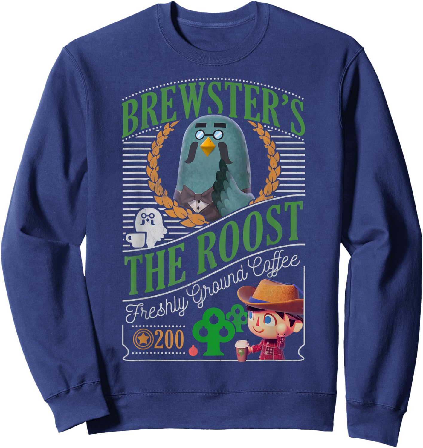 Animal Crossing Brewster's The Roost Cafe Sweatshirt - Sweatshirt | Navy