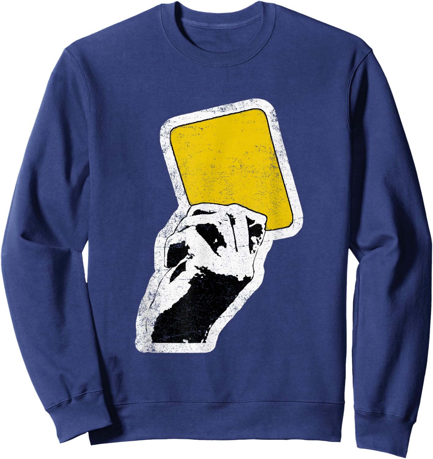 Referee Yellow Card Coach Sports Football Soccer Sweatshirt - Sweatshirt | Navy