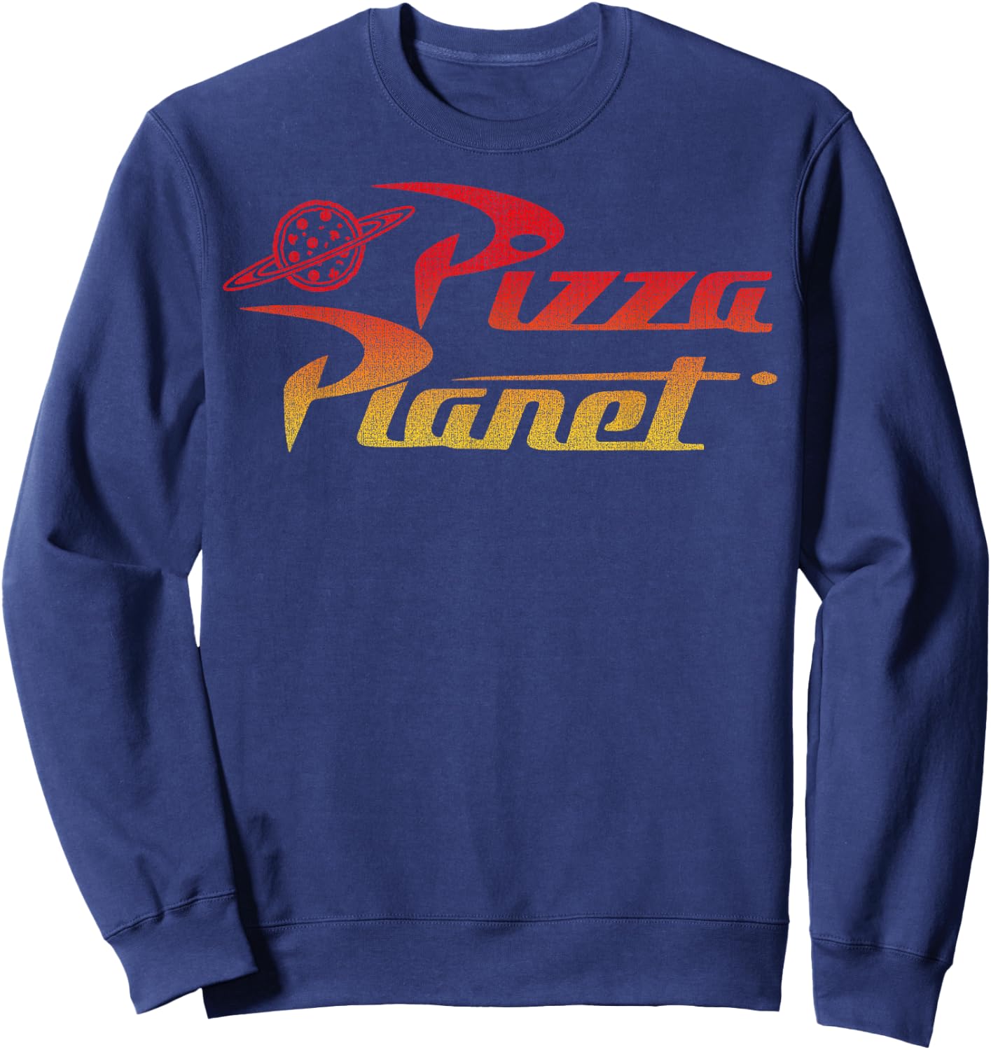 Disney Pixar Toy Story Pizza Planet Gradient Logo Sweatshirt - Sweatshirt | Navy