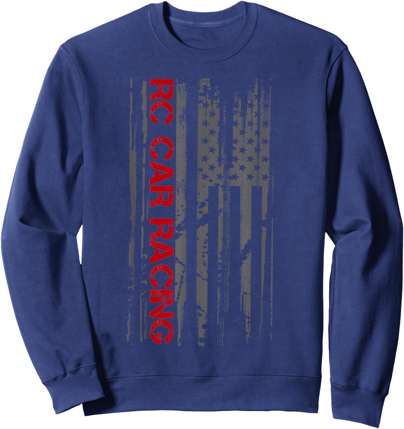 RC Racing American Flag Remote Radio Controlled RC Car Sweatshirt - Sweatshirt | Navy