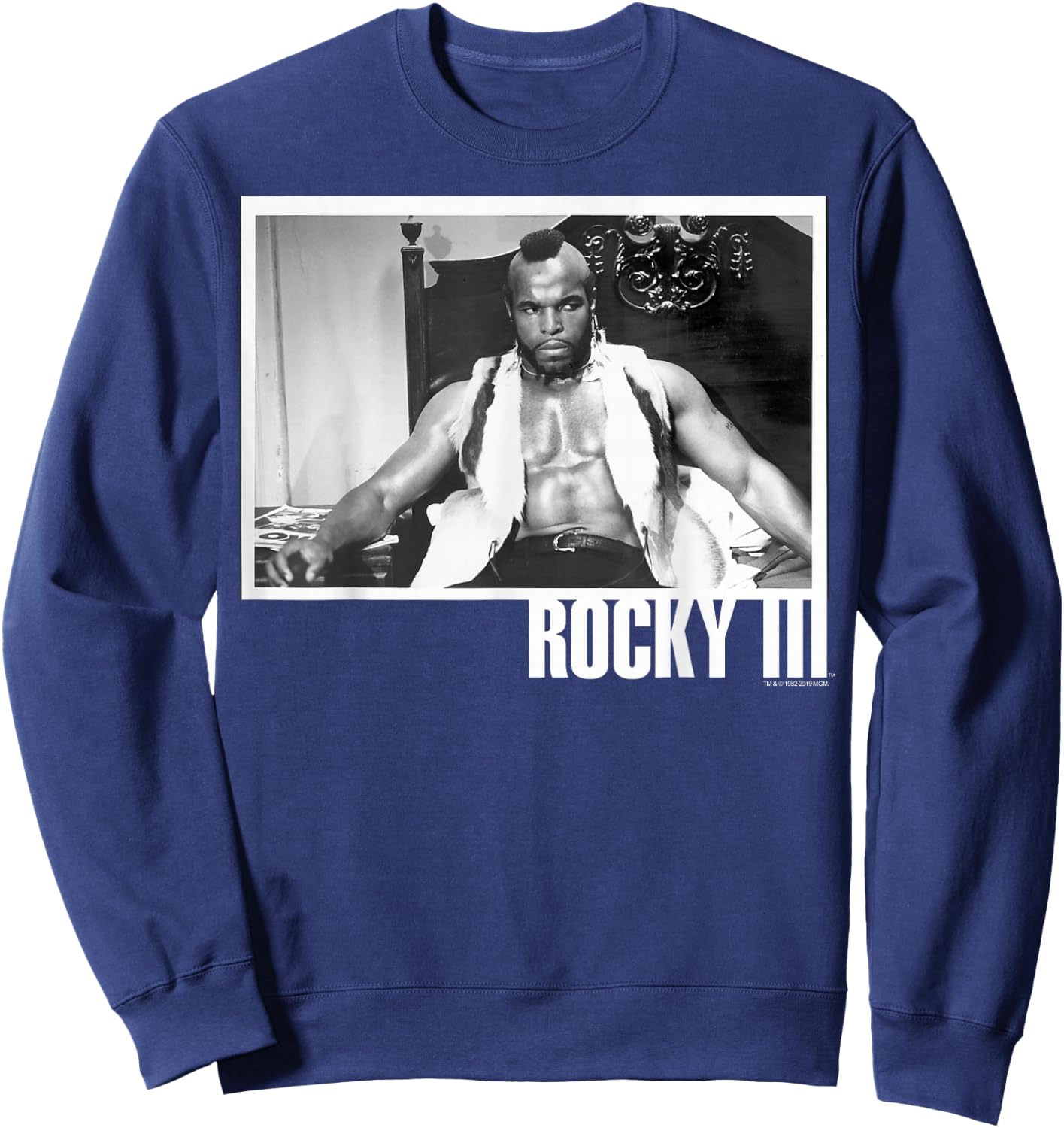 Rocky 3 Clubber Lang Black And White Photograph Sweatshirt - Sweatshirt | Navy