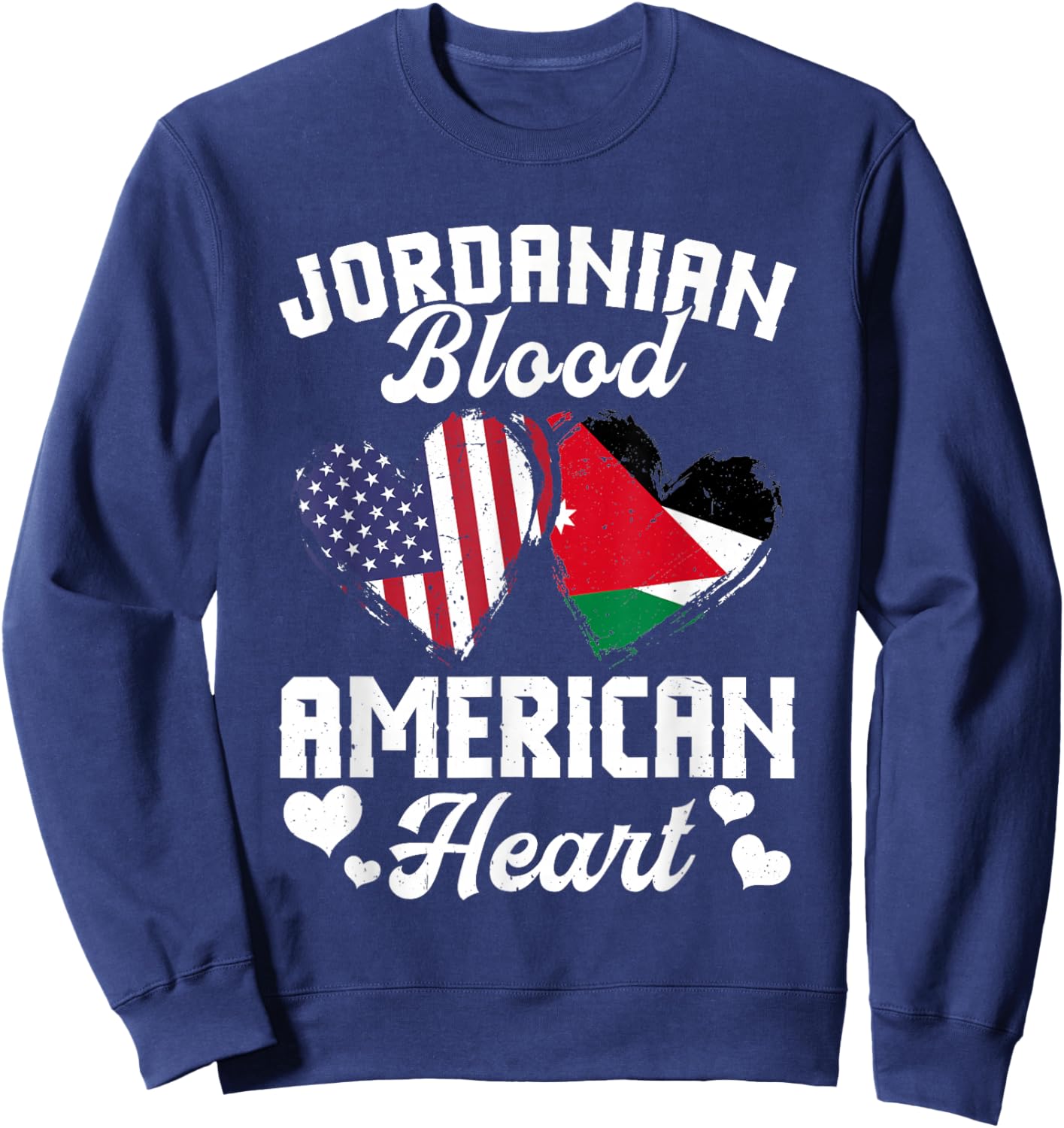 Jordanian Flag Uniform American Outfit US Flags Jordan Sweatshirt - Sweatshirt | Navy