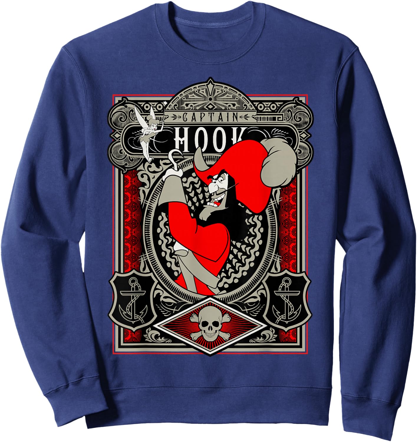 Disney Peter Pan Captain Hook Poster Sweatshirt - Sweatshirt | Navy