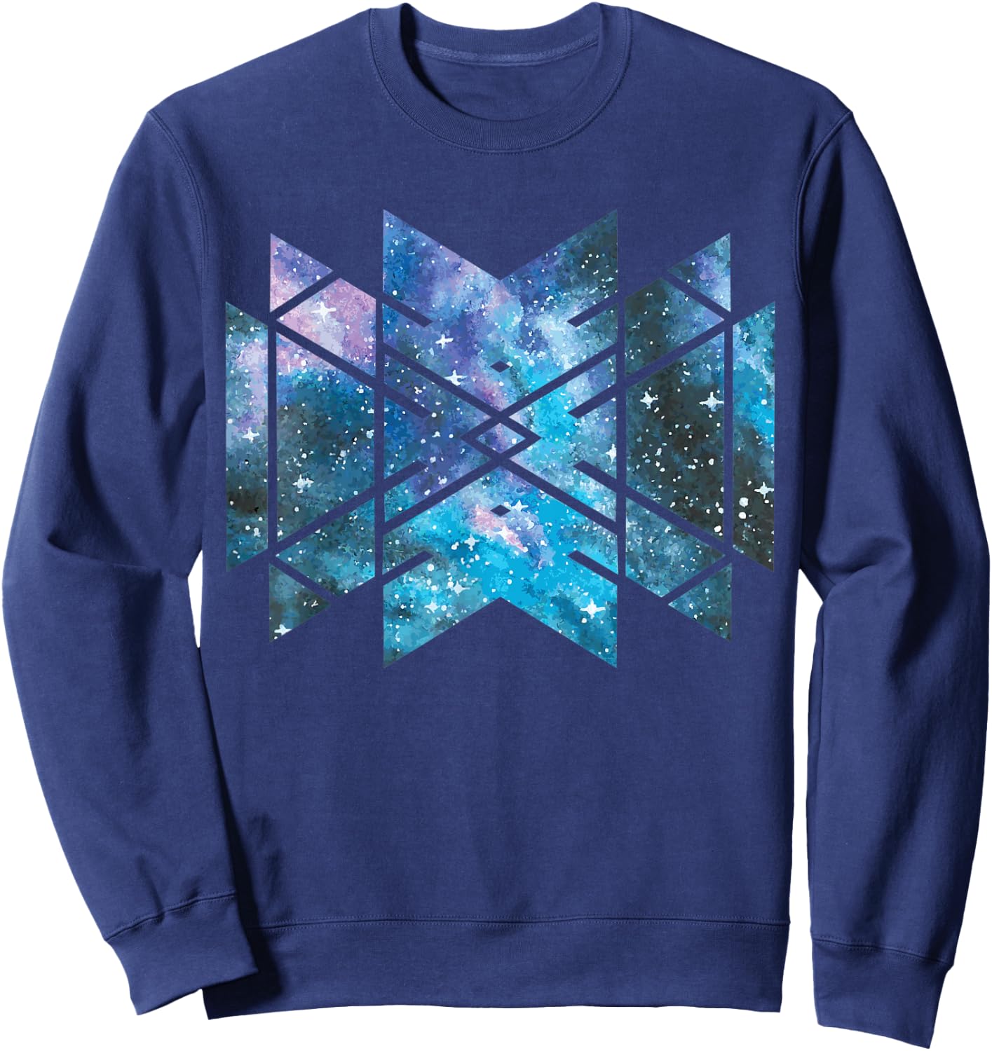 Sacred Geometry Cosmic Galaxy Universe Outer Space Gift Sweatshirt - Sweatshirt | Navy
