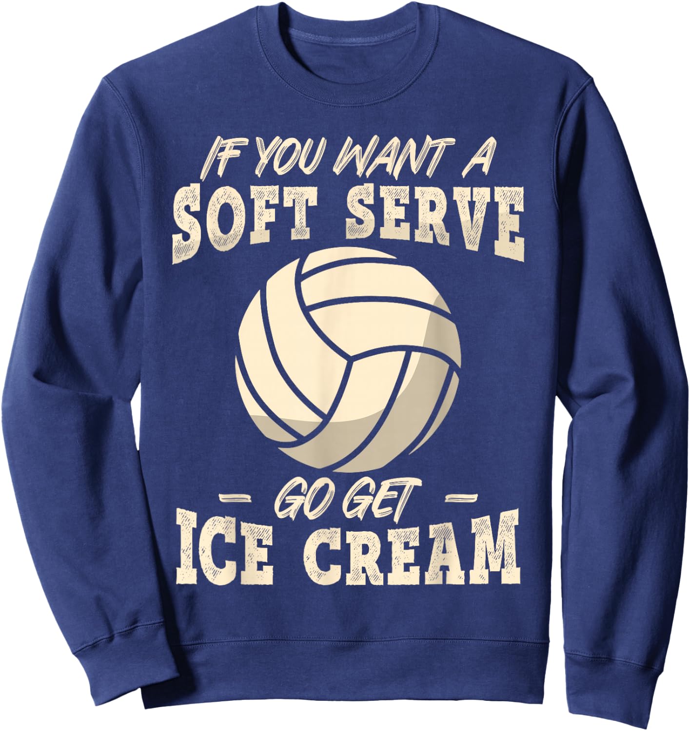 Funny Volleyball Shirt For Girls Teens Women Kids Sweatshirt - Sweatshirt | Navy