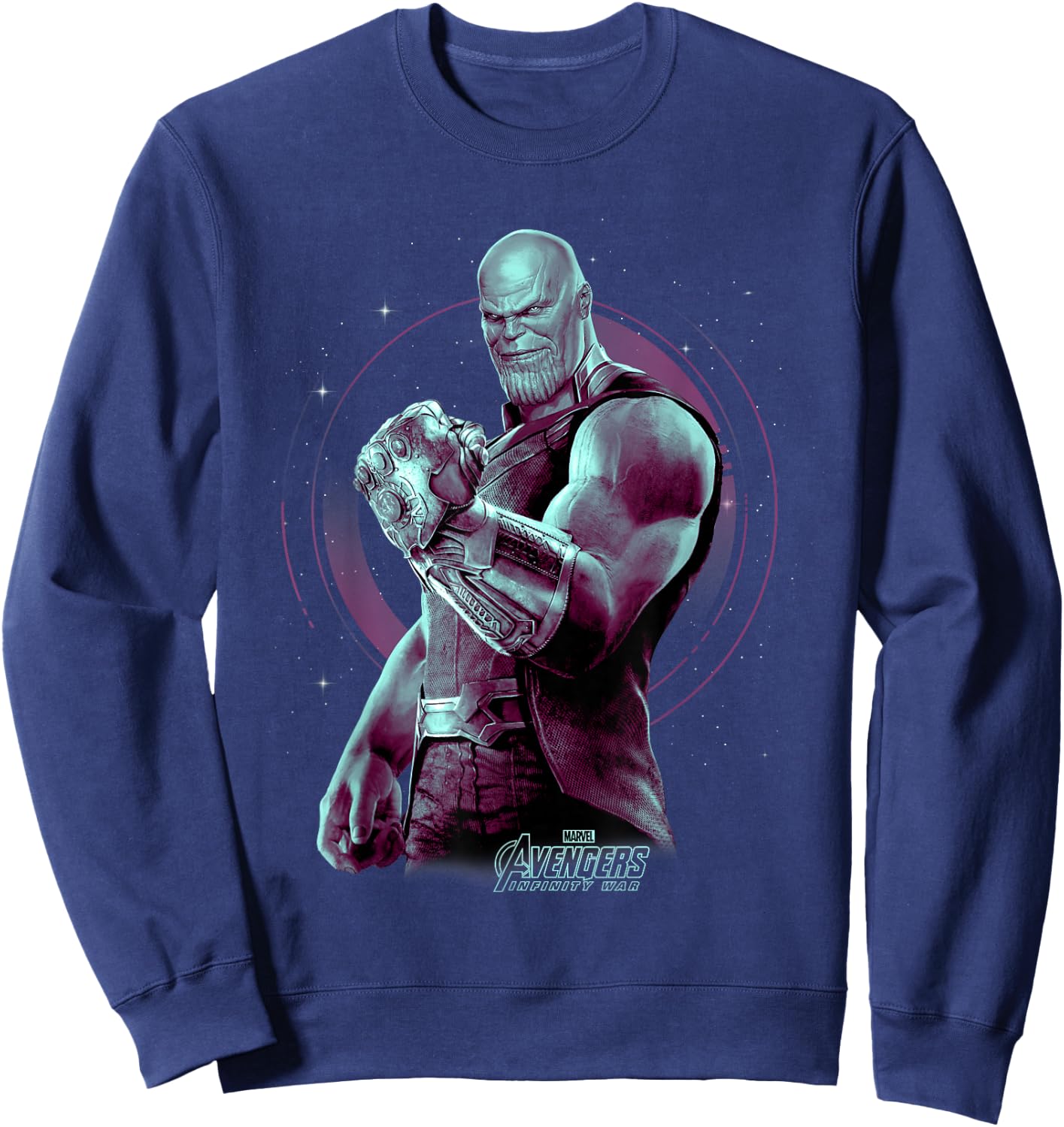 Marvel Infinity War Thanos Gauntlet Flex Graphic Sweatshirt - Sweatshirt | Navy