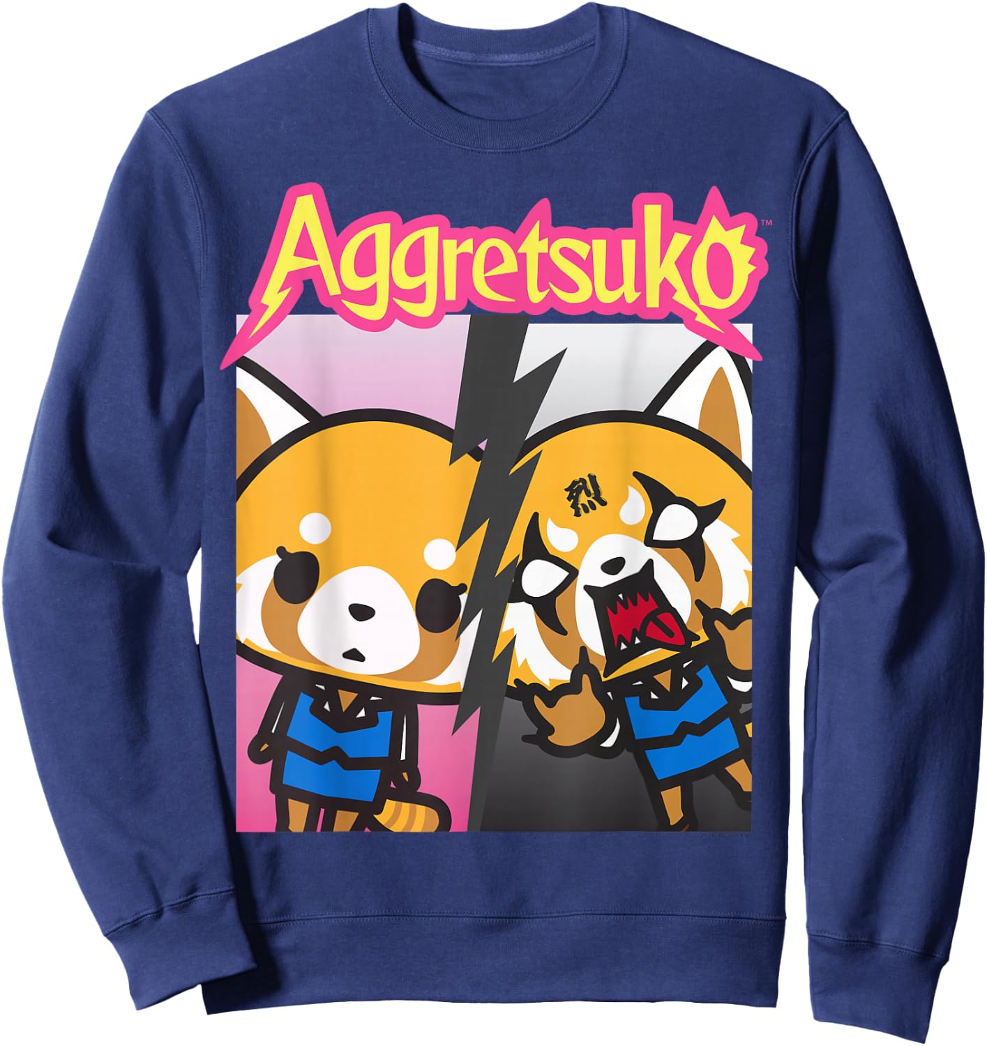 Aggretsuko Split Personality Shirt Sweatshirt - Sweatshirt | Navy