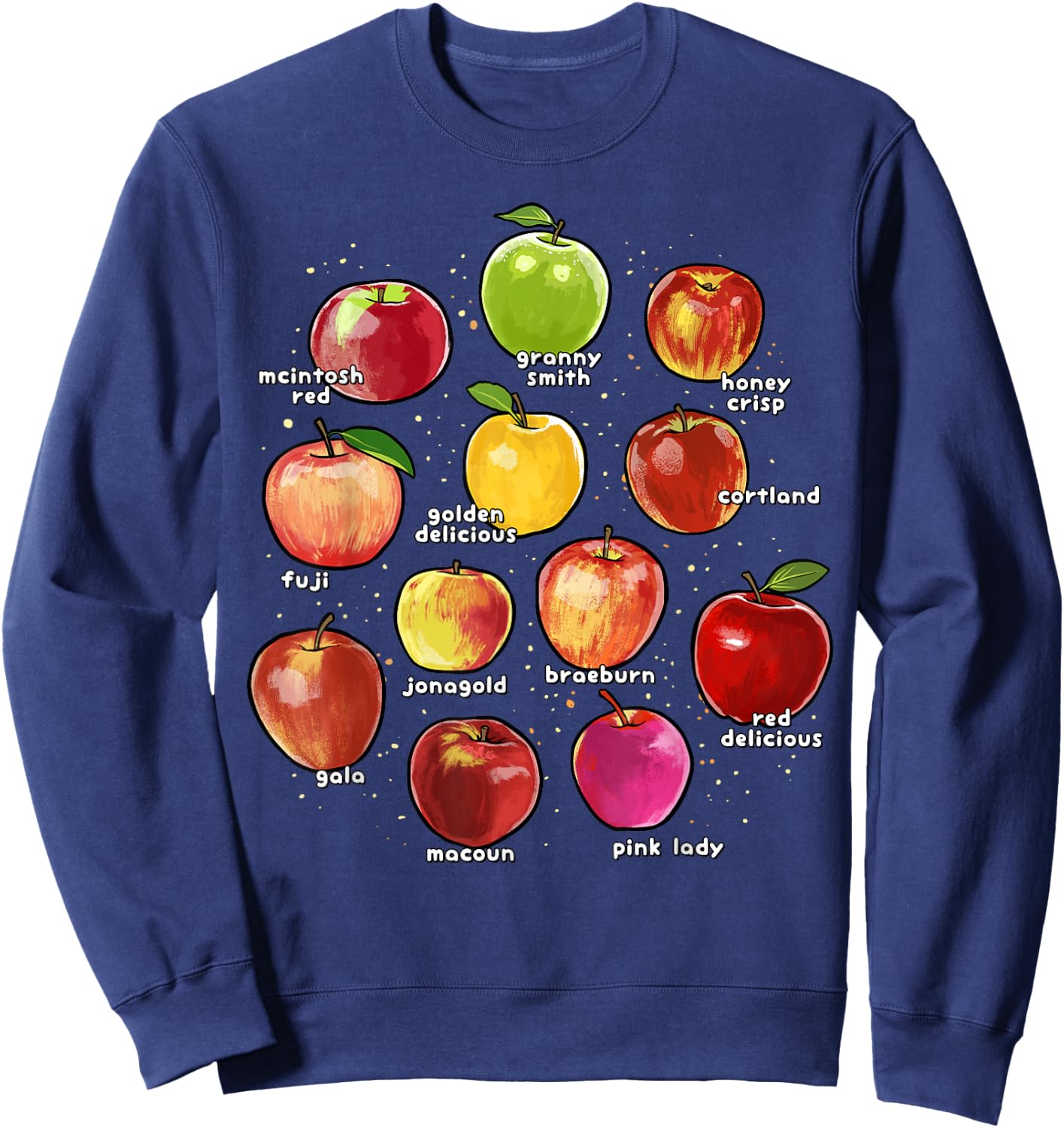 Fall Apple Shirt Funny Apple Picking Orchard Harvest Season Sweatshirt - Sweatshirt | Navy