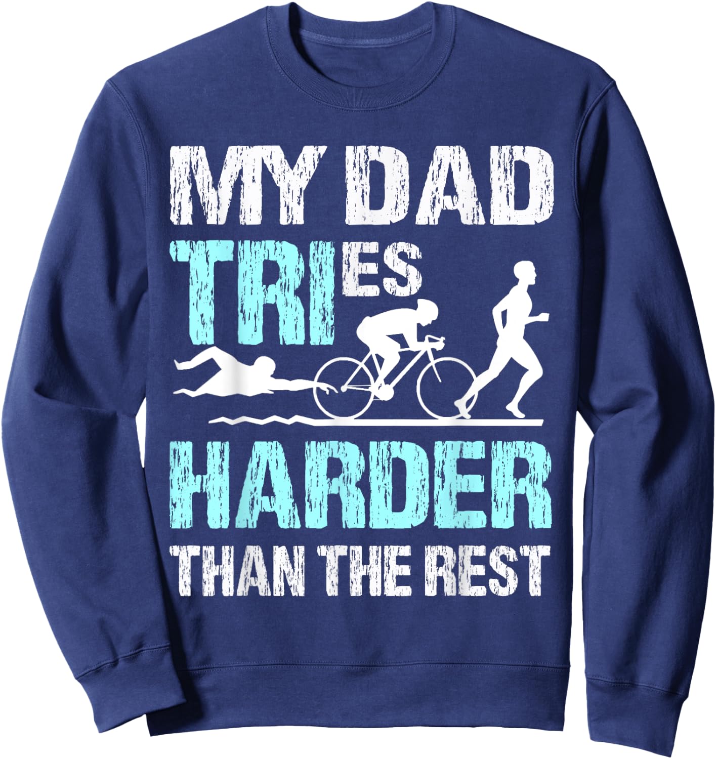 Triathlon dad - triathlon shirt Sweatshirt - Sweatshirt | Navy