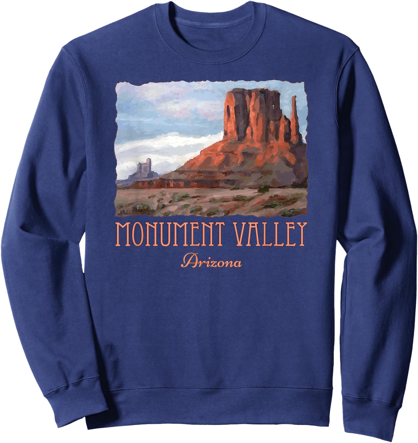 Monument Valley Arizona Beautiful Scenery Souvenir Sweatshirt - Sweatshirt | Navy