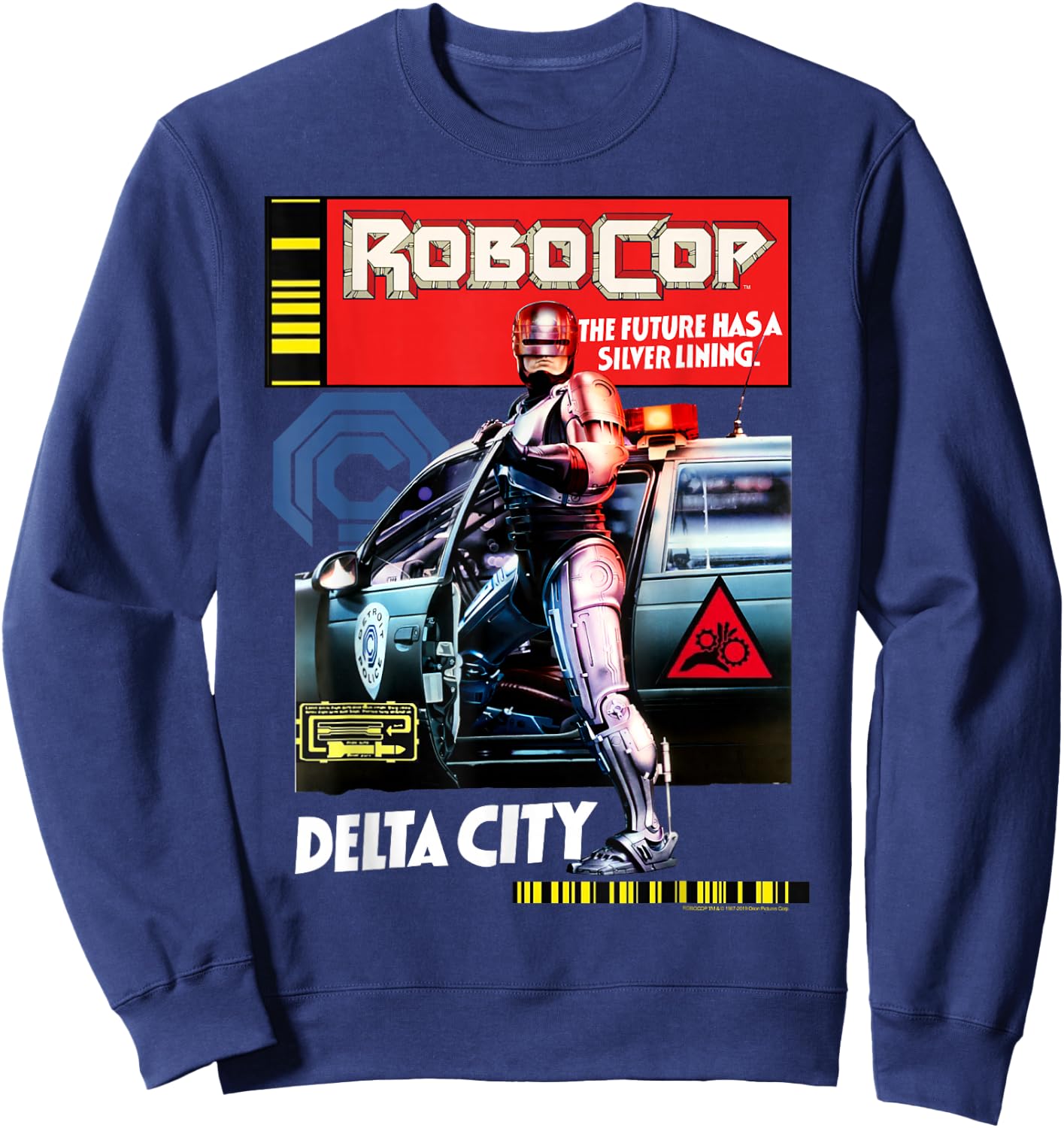 RoboCop Delta City Magazine Cover Poster Sweatshirt - Sweatshirt | Navy