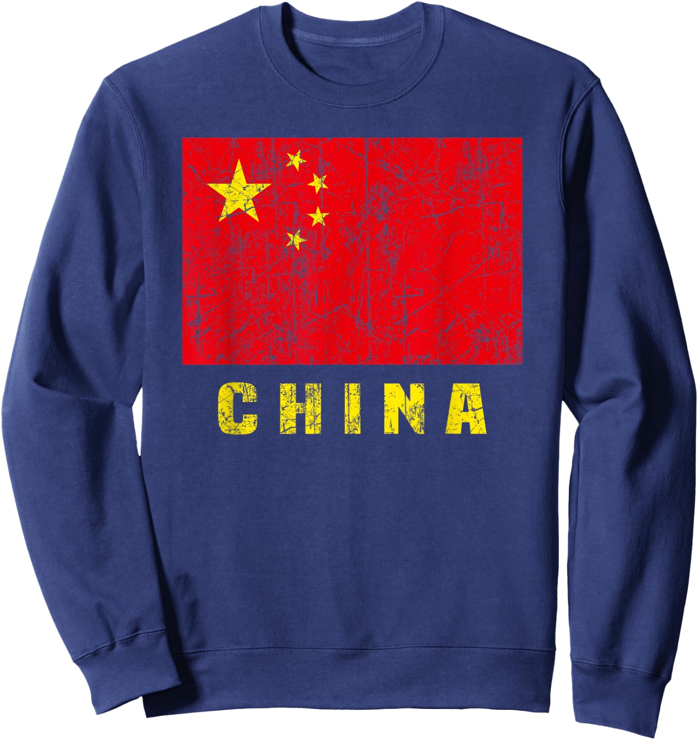 China Flag Chinese National Symbol Patriotic Men Women Sweatshirt - Sweatshirt | Navy
