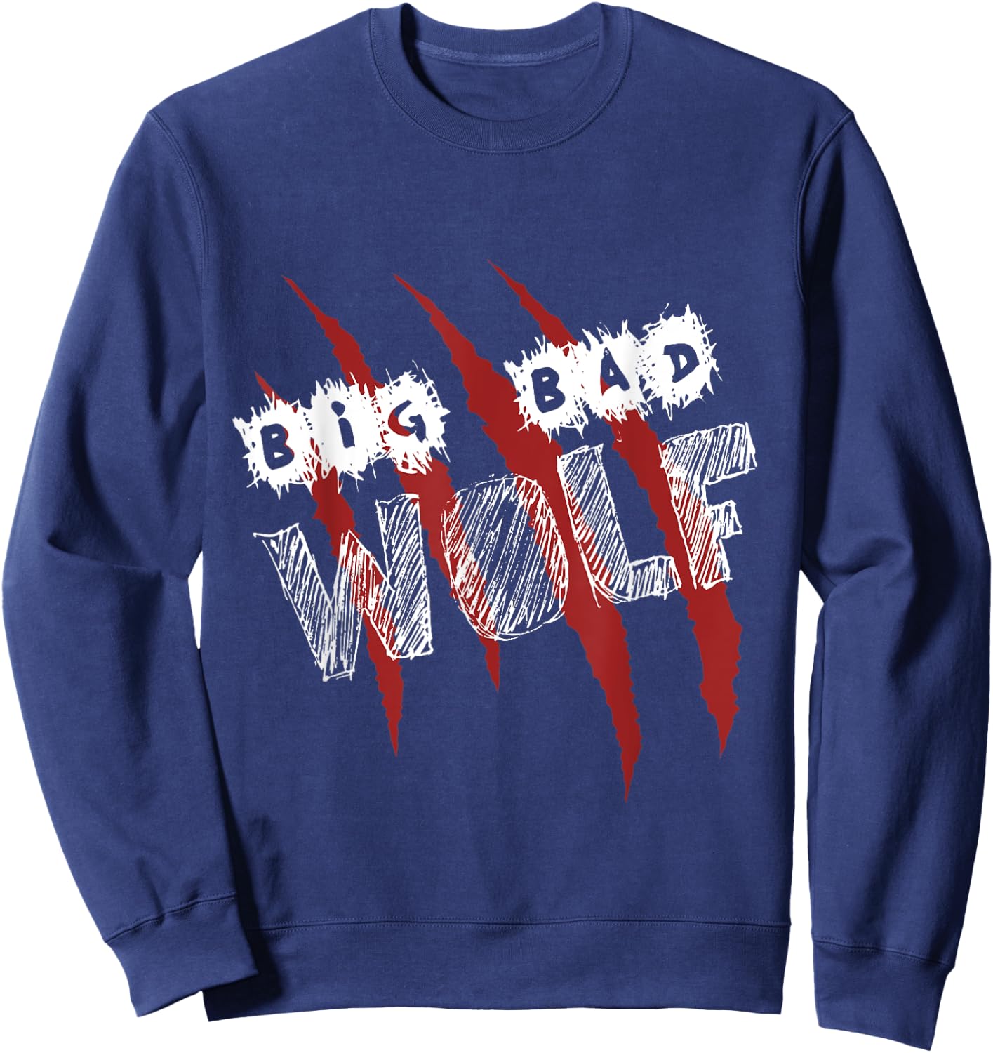 The Big Bad Wolf Shirt Halloween scary Sweatshirt - Sweatshirt | Navy