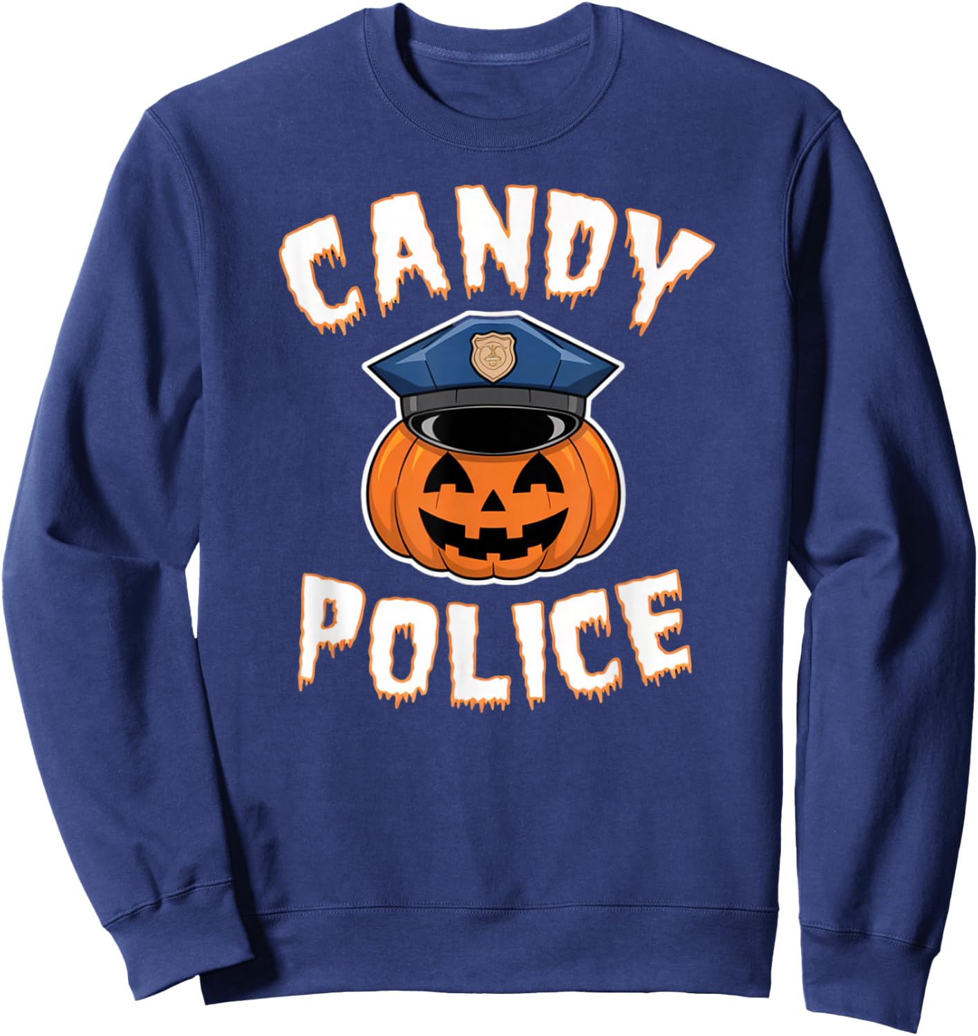Adults Black Halloween Meme , Small, Short Sleeve Sweatshirt - Sweatshirt | Navy