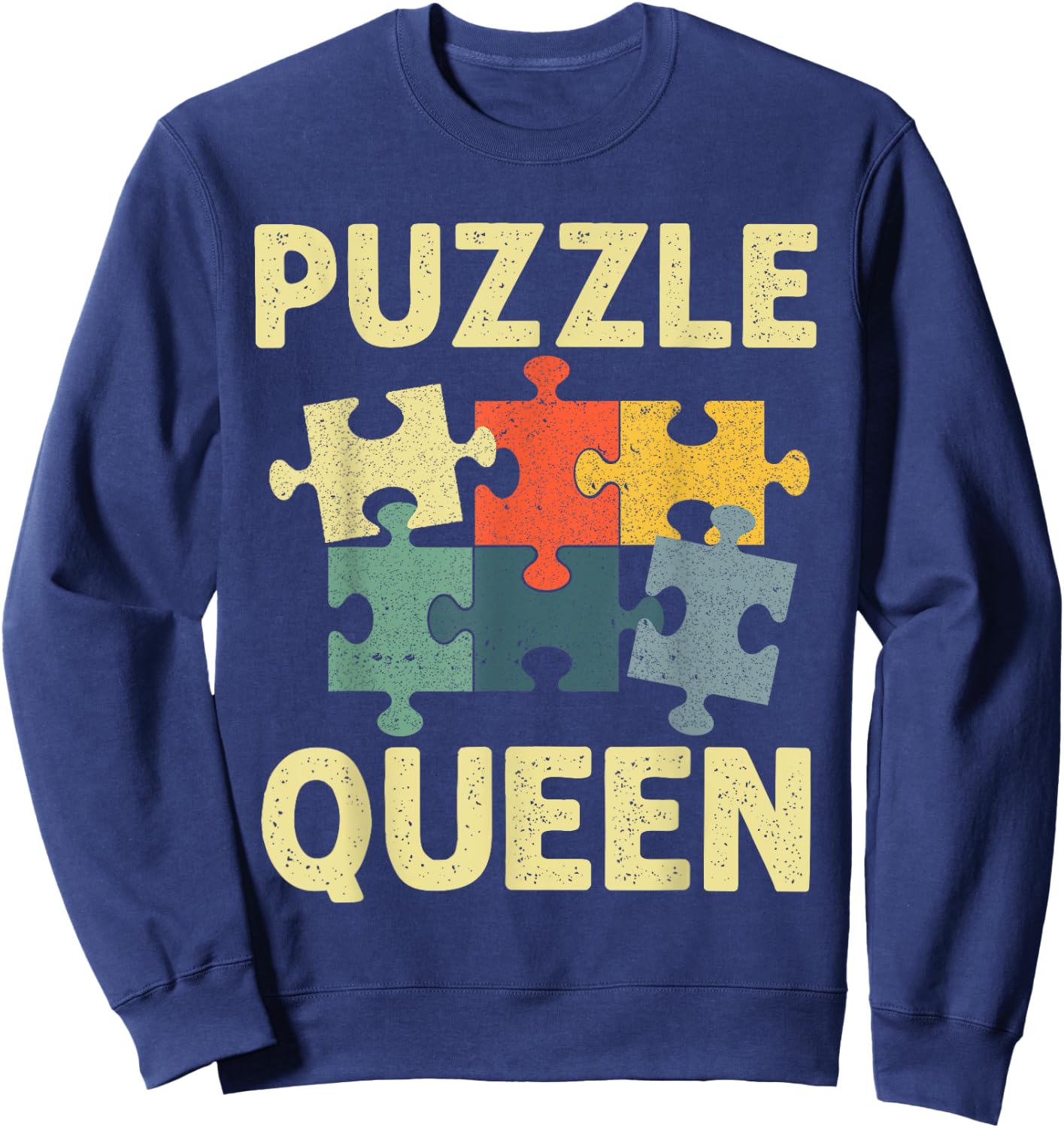 Cool Puzzle Design Girls Jigsaw Lover Puzzle Piece Sweatshirt - Sweatshirt | Navy