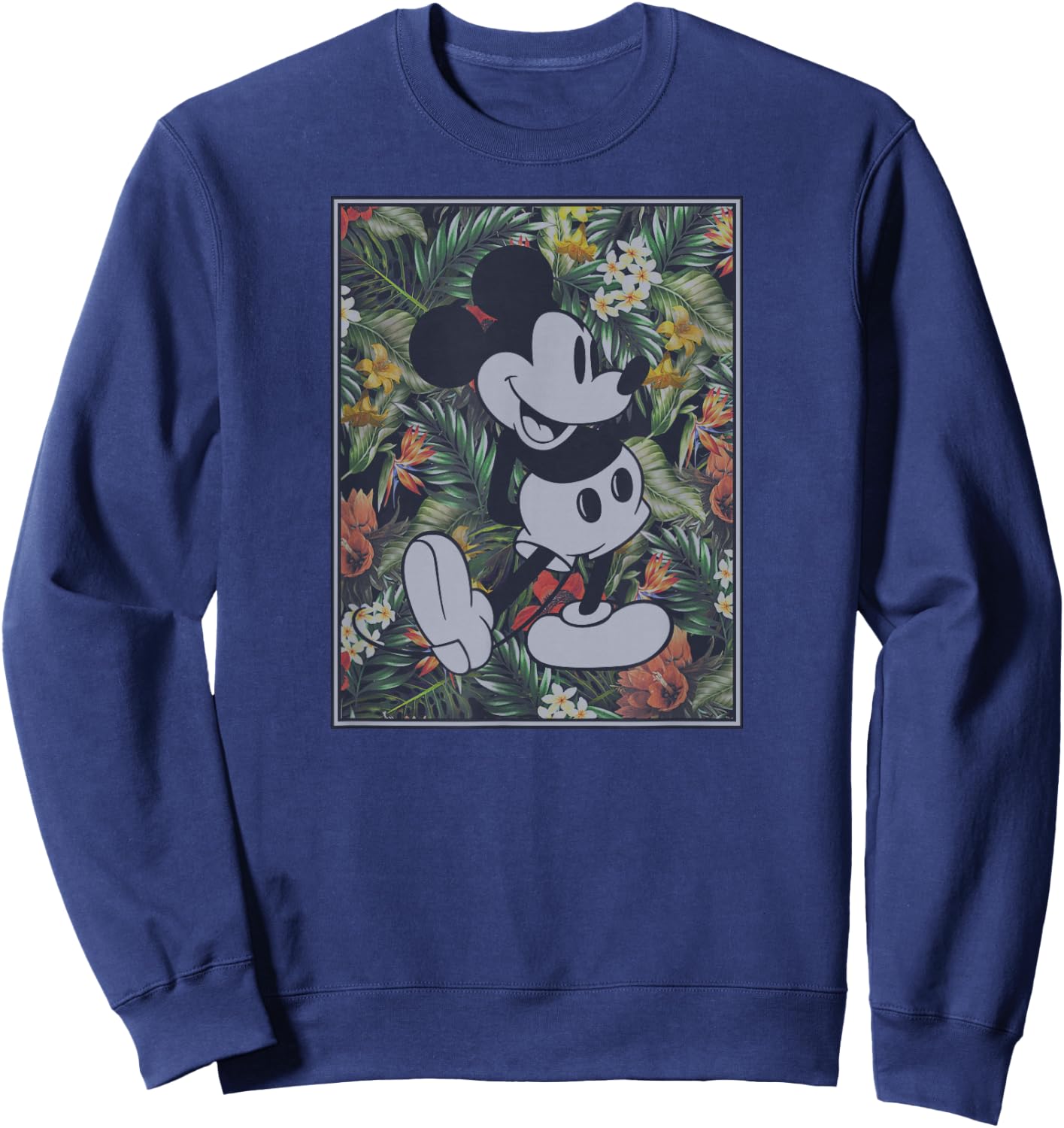 Disney - Tropical Mickey Mouse Sweatshirt - Sweatshirt | Navy